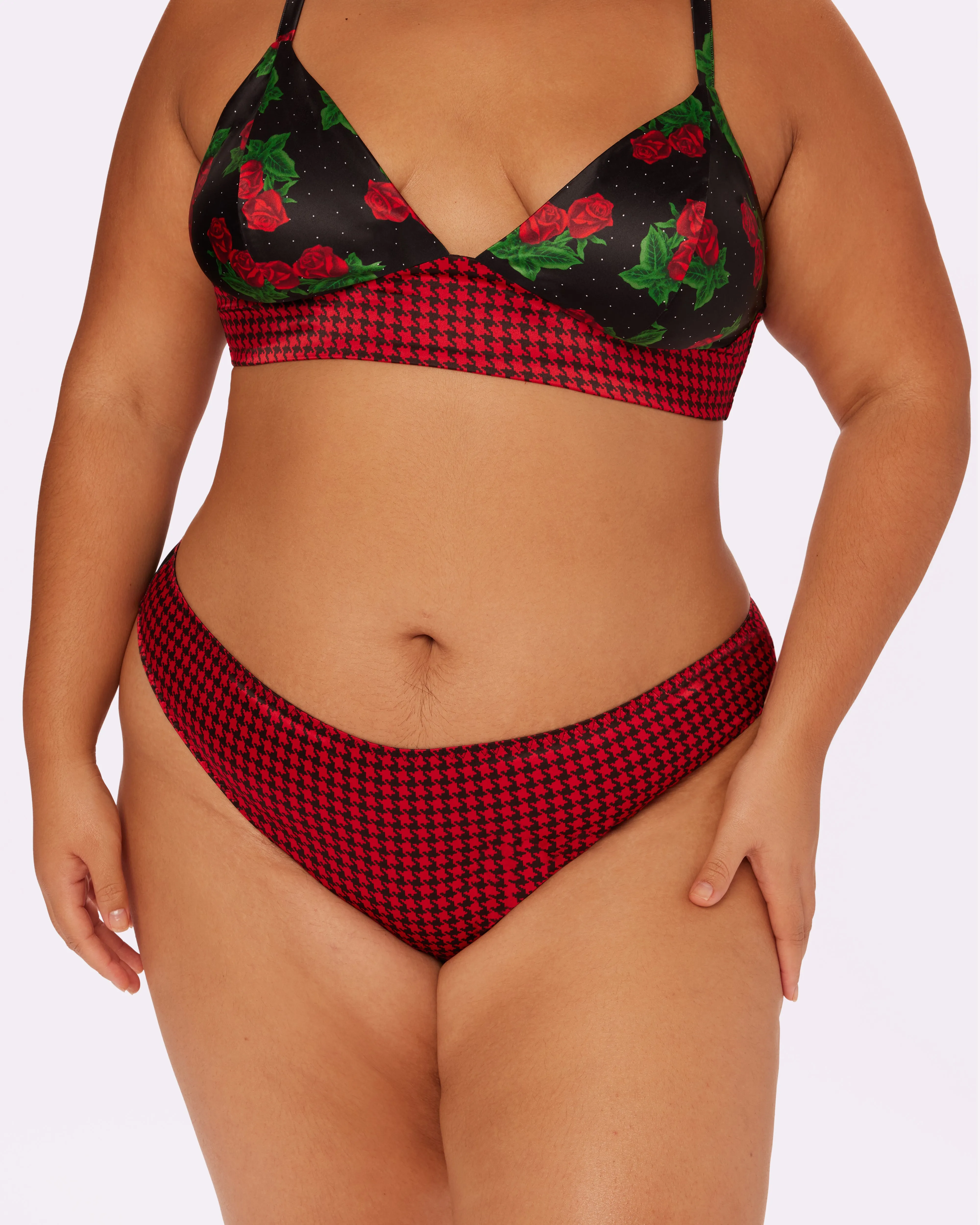 Satin Lace-up Cheeky | Glow Satin | Archive (Check Mate) sold by Parade product image thumbnail 5