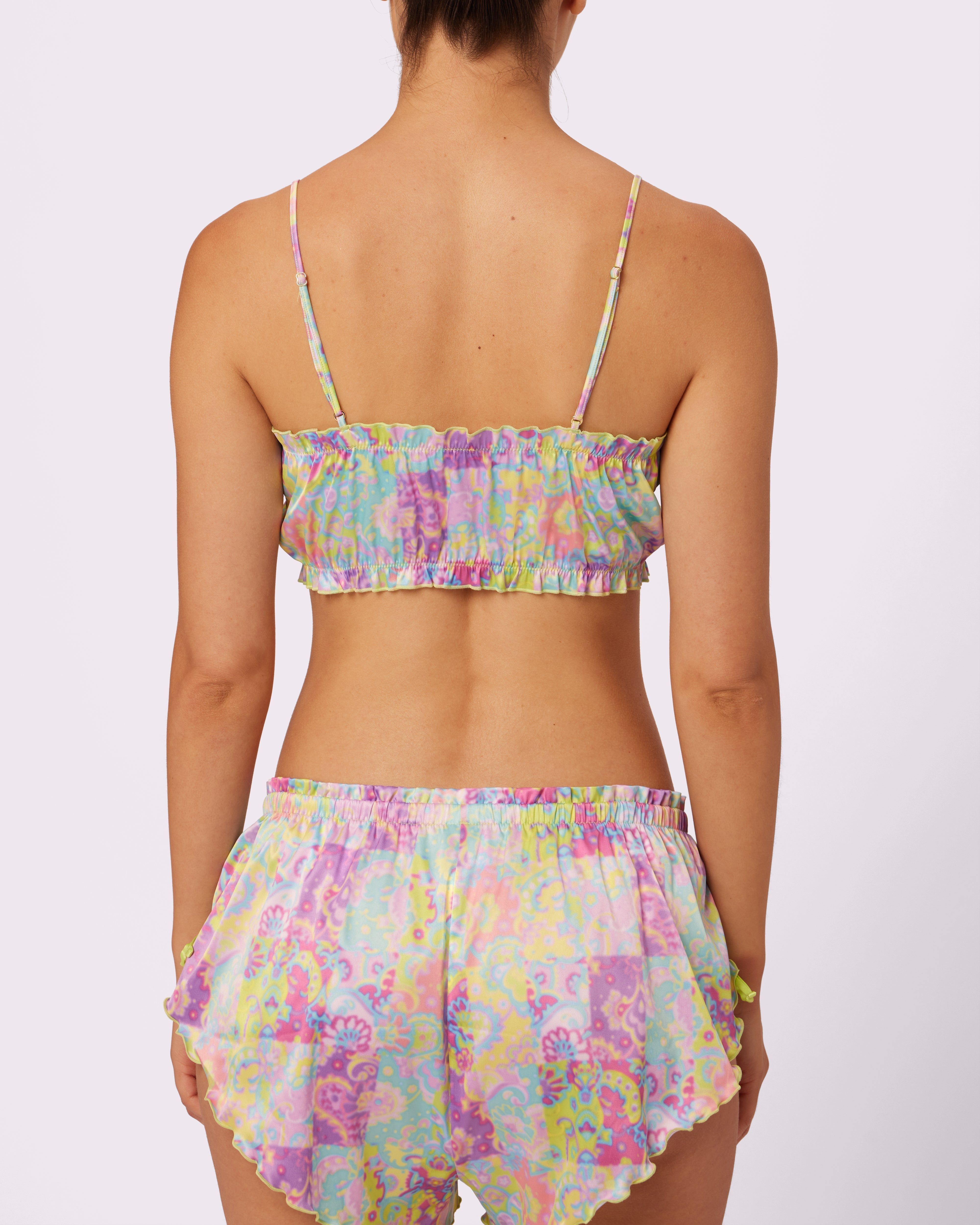 L Luxe Button-Up Crop | Luxe Satin | Archive (Versailles) sold by Parade product image thumbnail 2