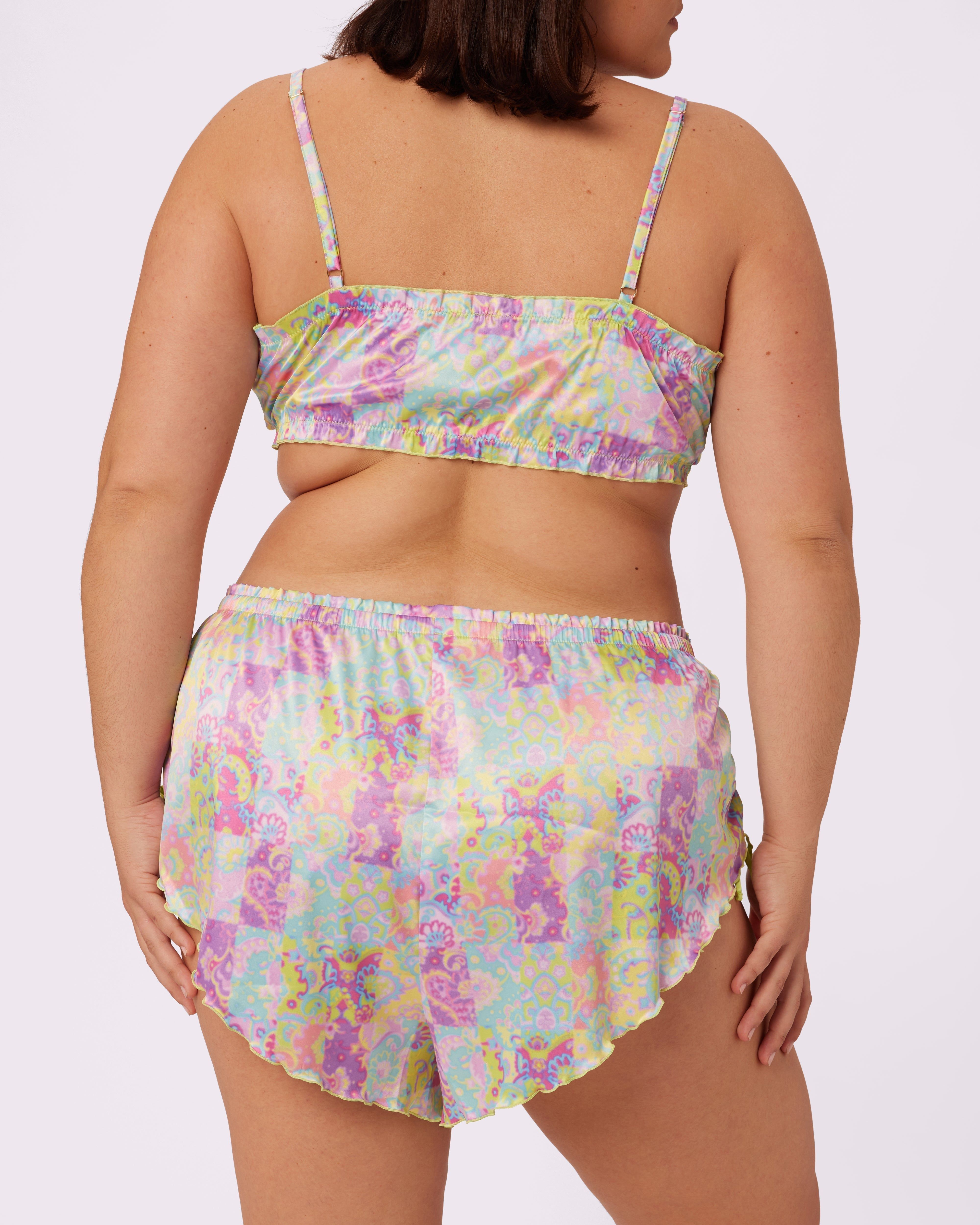 L Luxe Button-Up Crop | Luxe Satin | Archive (Versailles) sold by Parade product image thumbnail 5