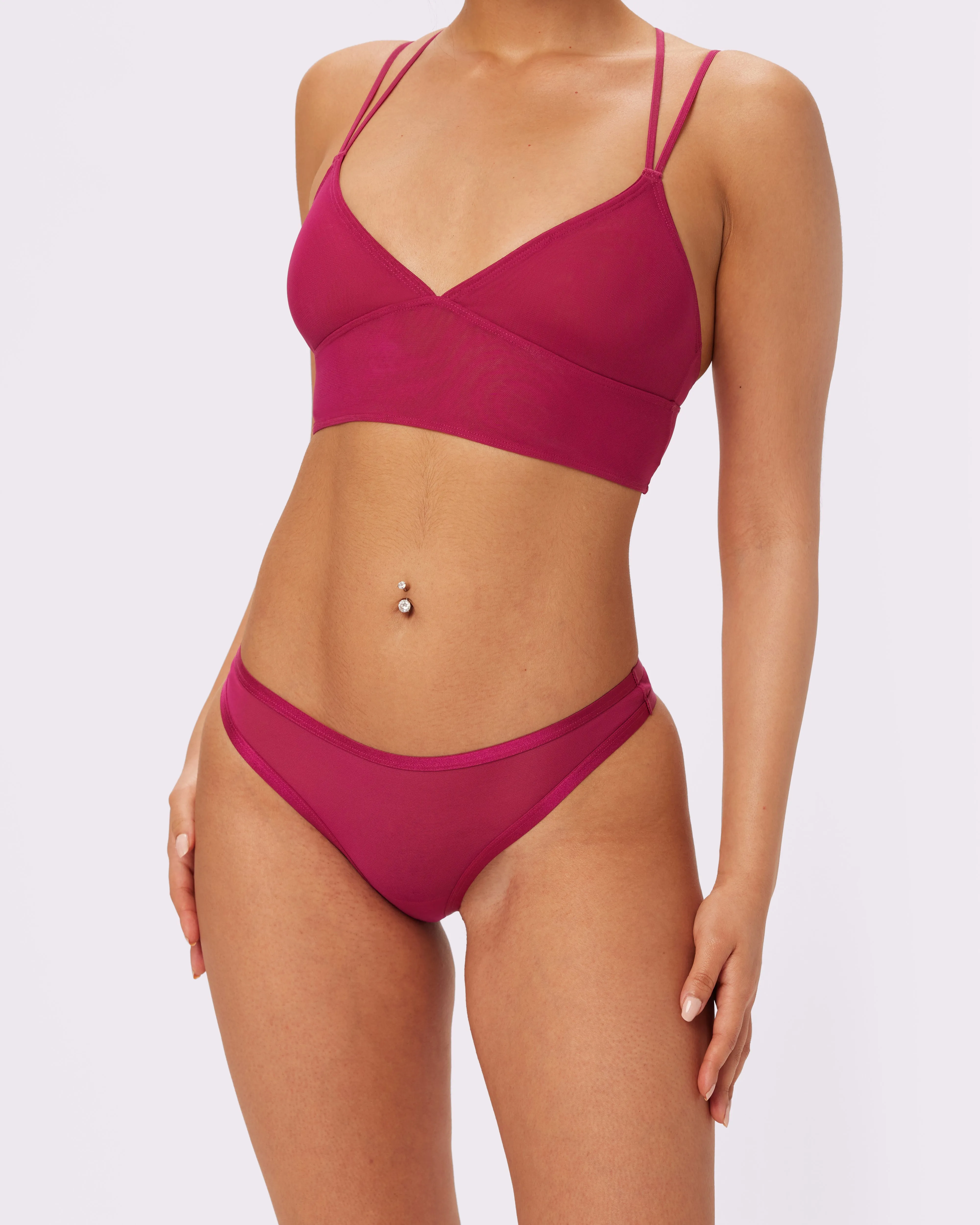 High Cut Thong | Silky Mesh | Archive (Maraschino) sold by Parade product image thumbnail 2