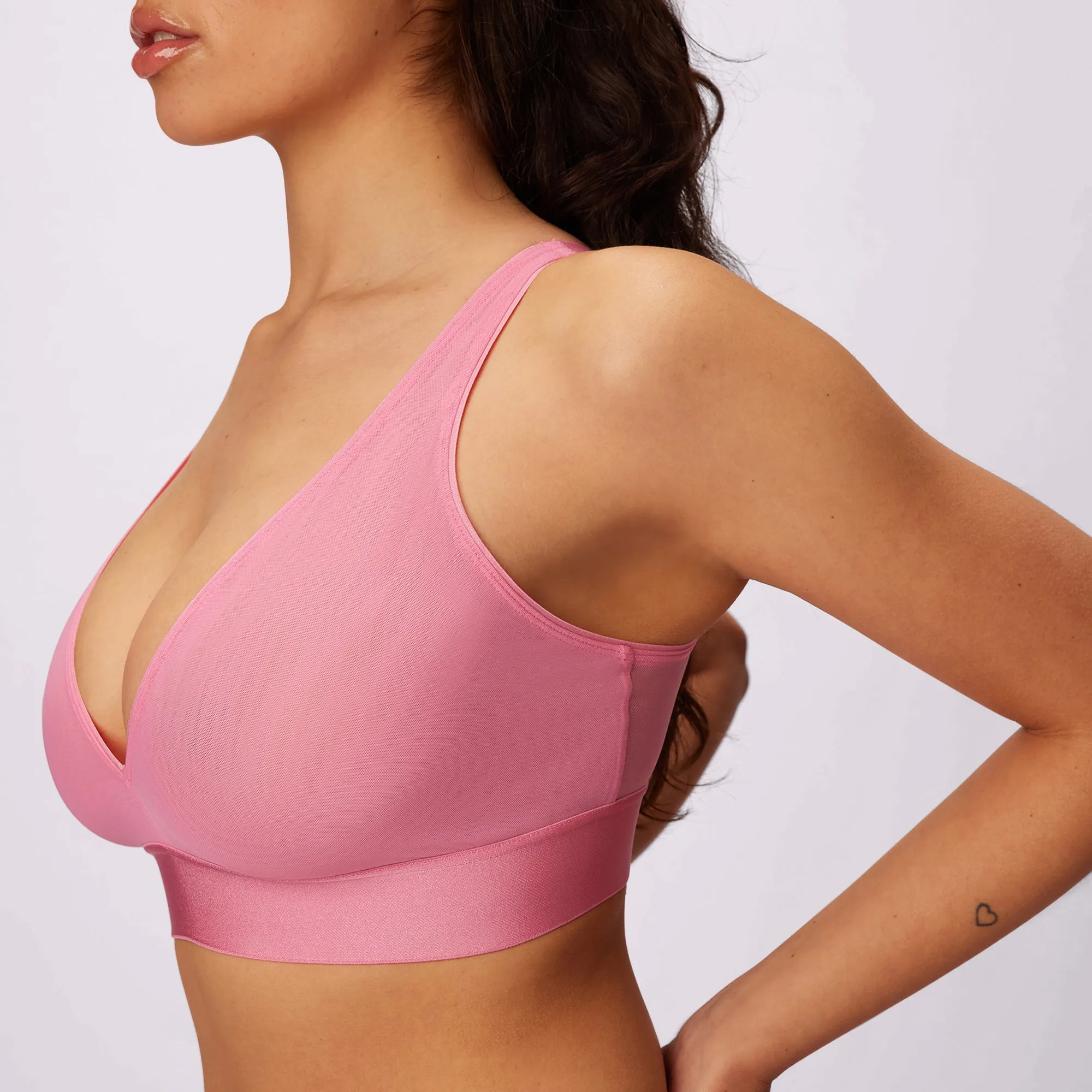 Plunge Bralette | Silky Mesh | Archive (Bubble Gum) sold by Parade product image thumbnail 2