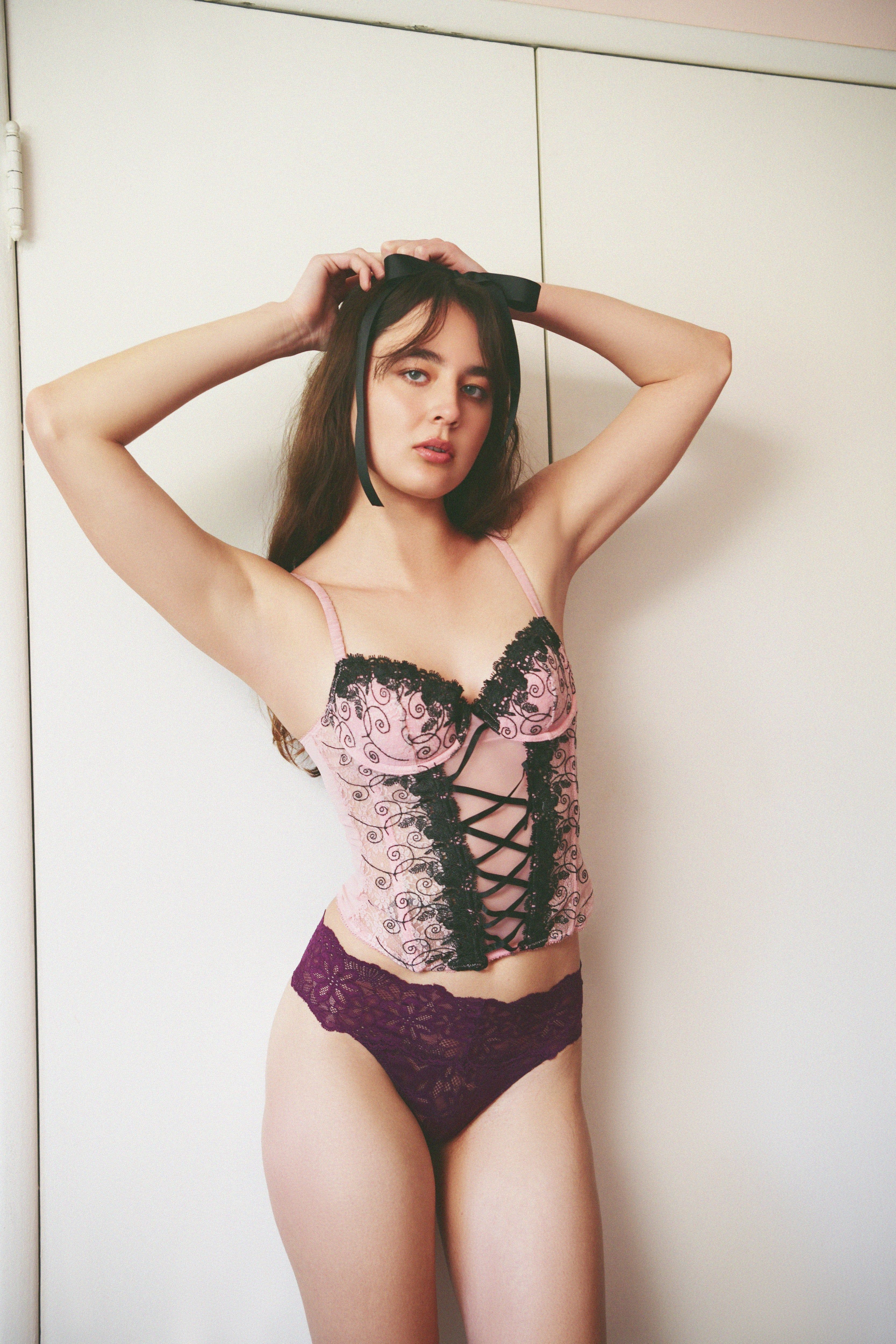 XS Perfect Lace High Rise Thong | Soft Lace | Archive (Violette) sold by Parade