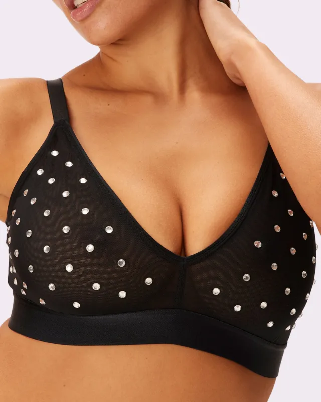 Triangle Bralette | Silky Lace | Archive (Mirrorball) sold by Parade