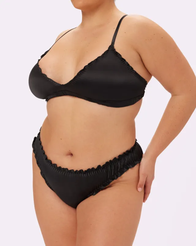 Radiant Flutter Triangle Bralette | Glow Satin | Archive (Eightball) sold by Parade