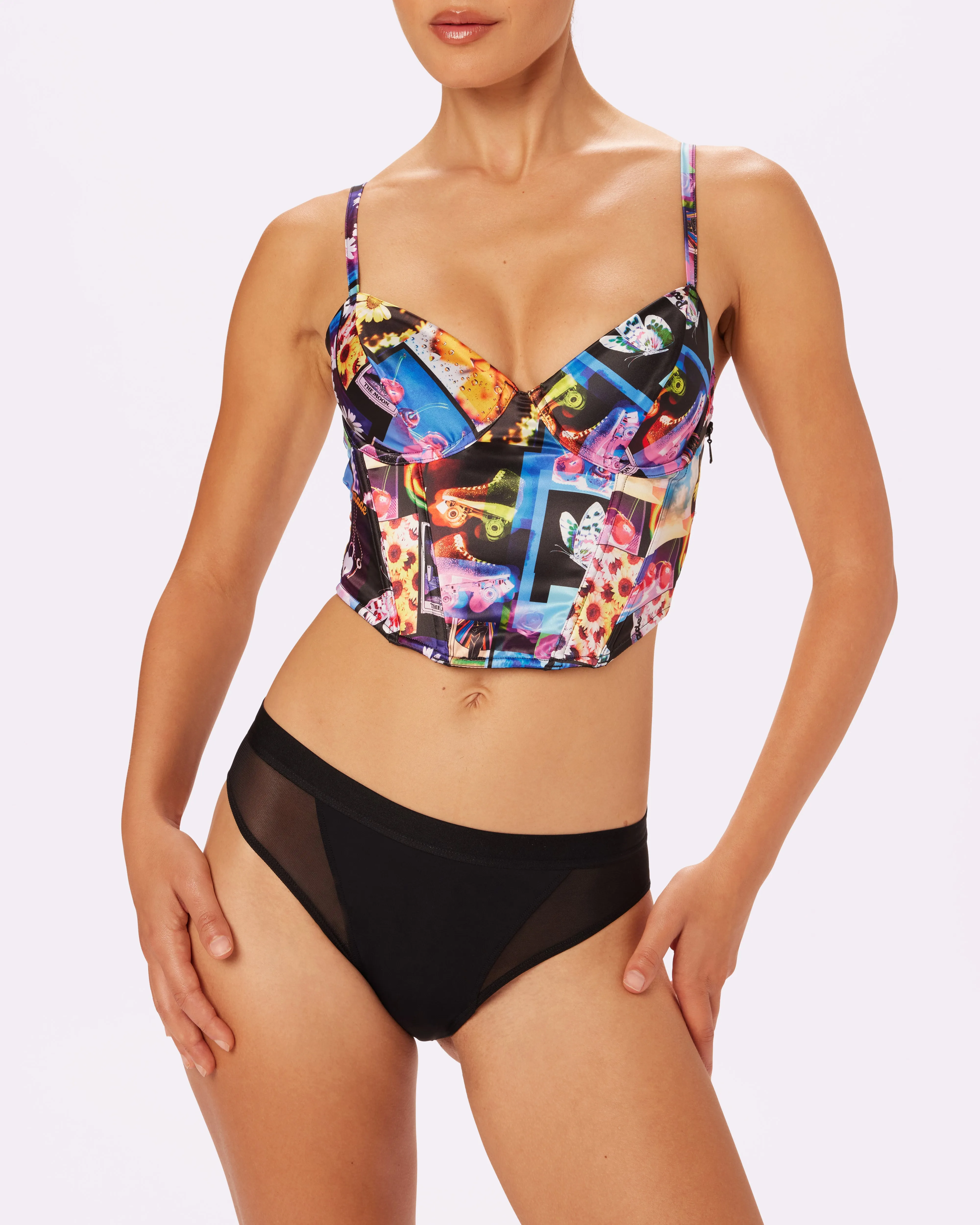 Afterglow Lace-up Corset | Glow Satin | Archive (Moodboard) sold by Parade product image thumbnail 4
