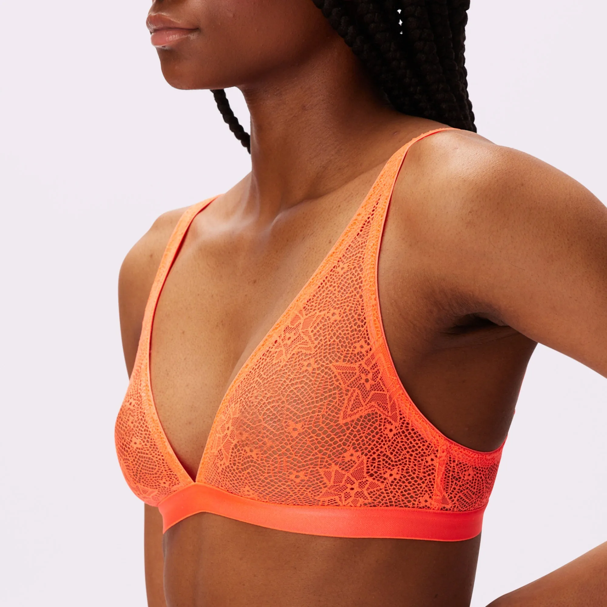 Plunge Bralette | Silky Lace | Archive (Hot Lava Lace) sold by Parade product image thumbnail 2
