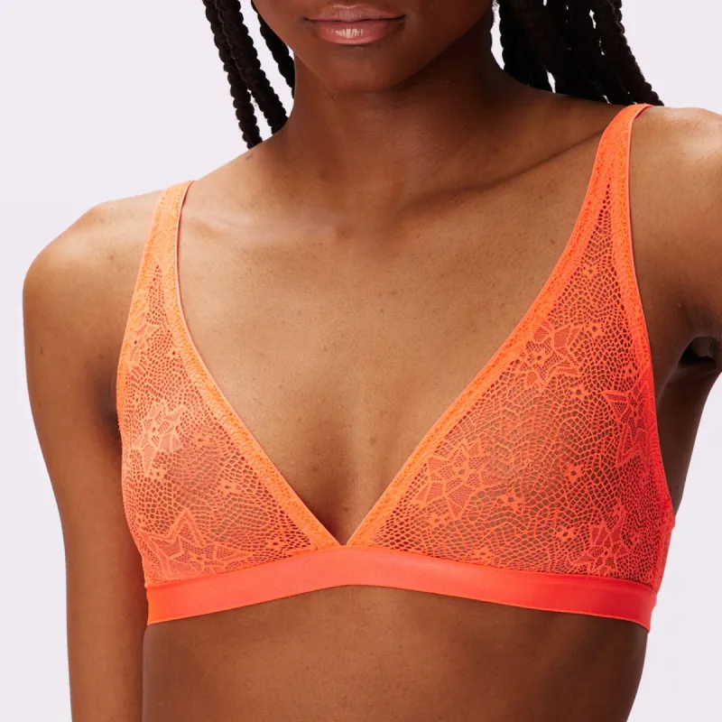 Plunge Bralette | Silky Lace | Archive (Hot Lava Lace) sold by Parade