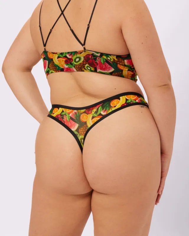 High Cut Thong | Silky Mesh | Archive (Sangria) sold by Parade