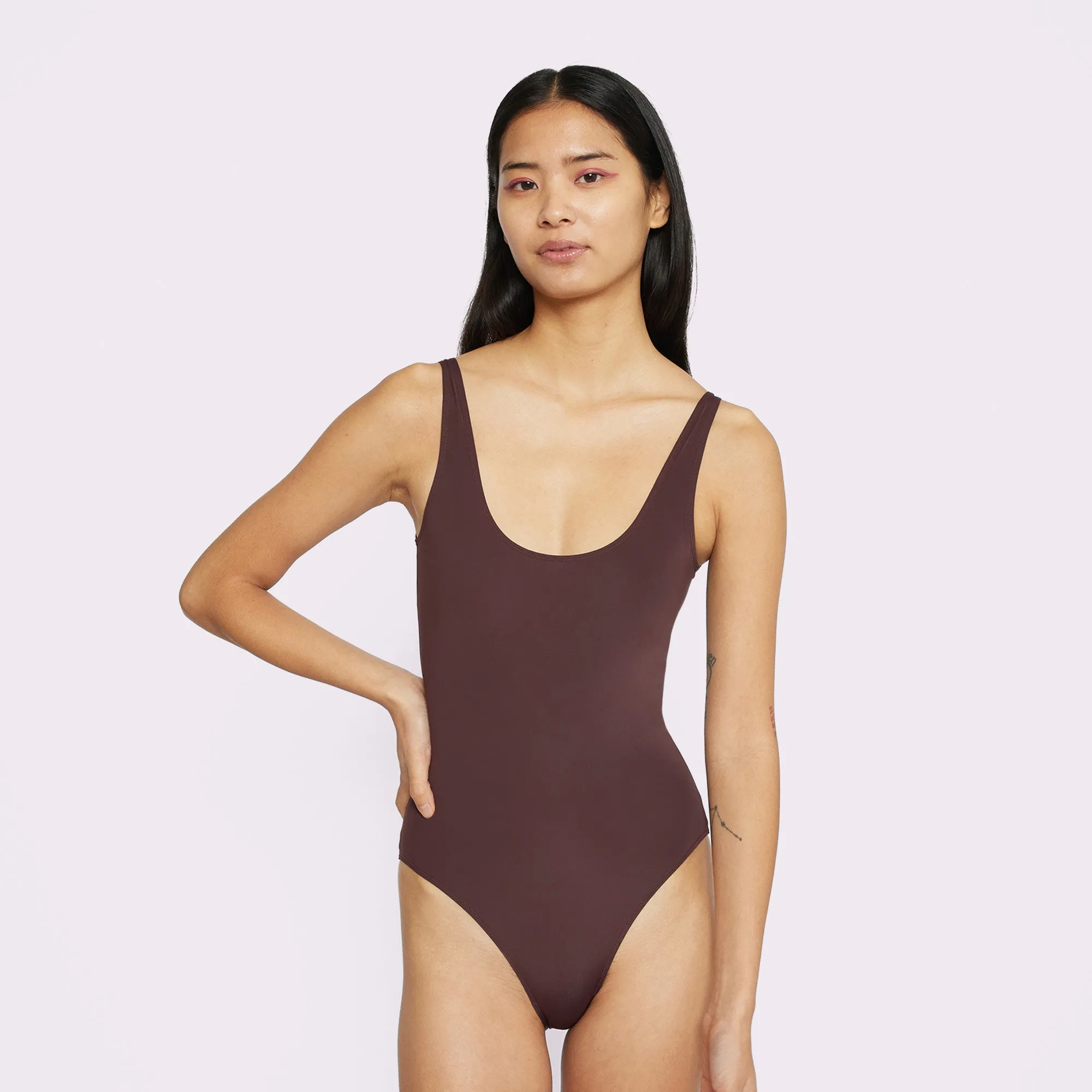 Sleeveless Bodysuit | Ultra-Soft Re:Play | Archive (Espresso) sold by Parade