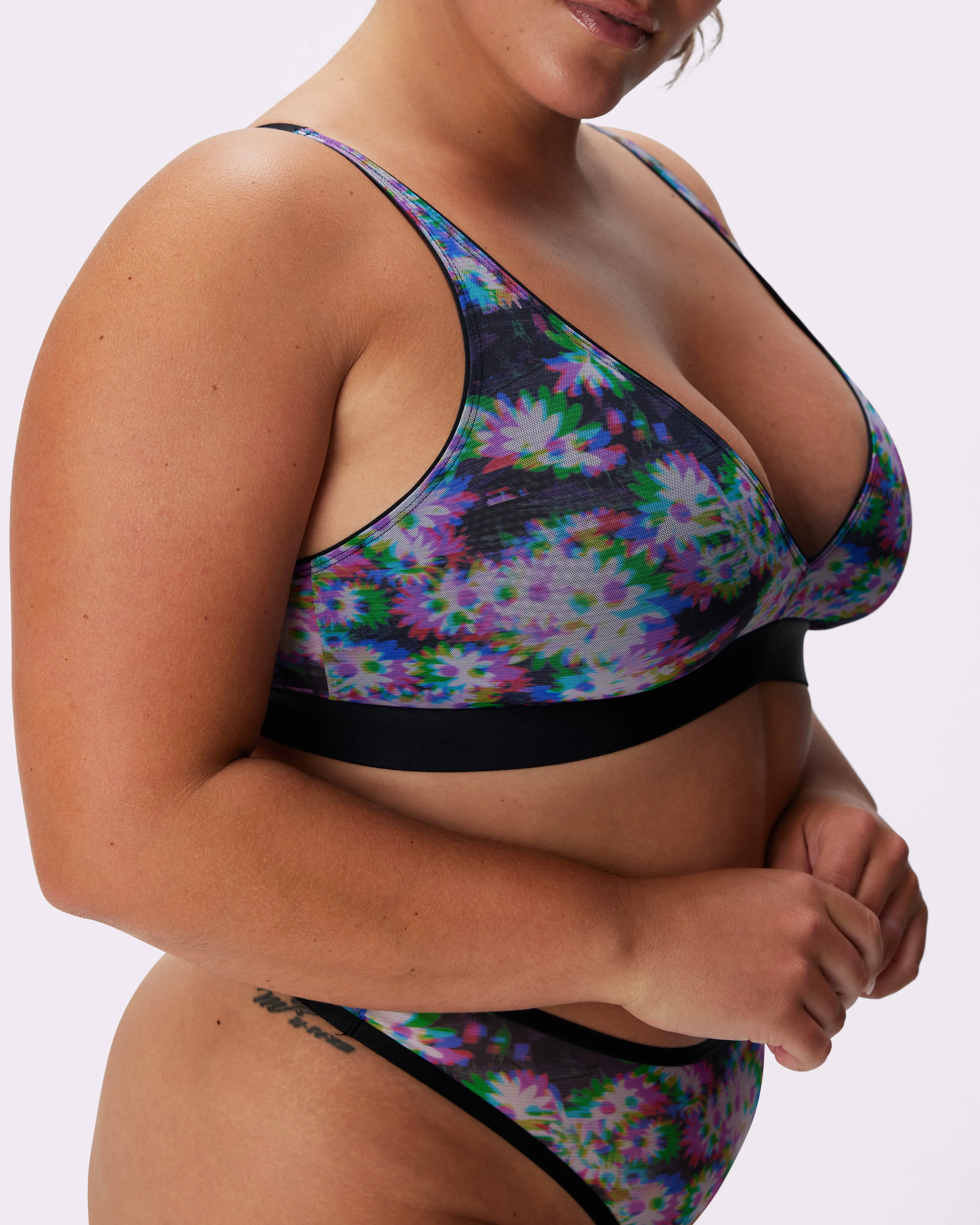 Plunge Bralette | Silky Mesh | Archive (Technobloom) sold by Parade product image thumbnail 3