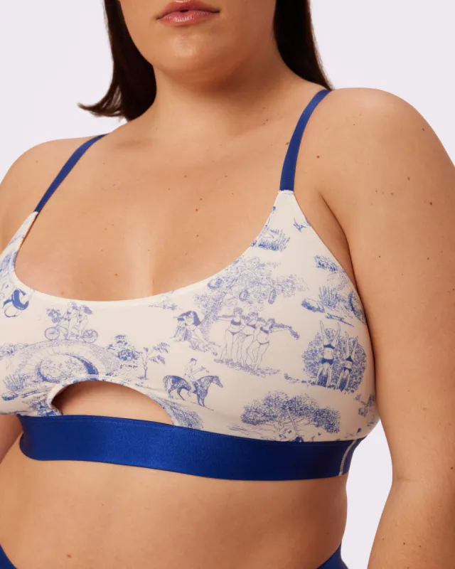 Peekaboo Scoop Bralette | New:Cotton | Archive (Toile Cloud) sold by Parade
