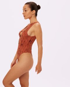 Cut-Out Comfort Bodysuit | New:Cotton | Archive (Rocky Road) sold by Parade