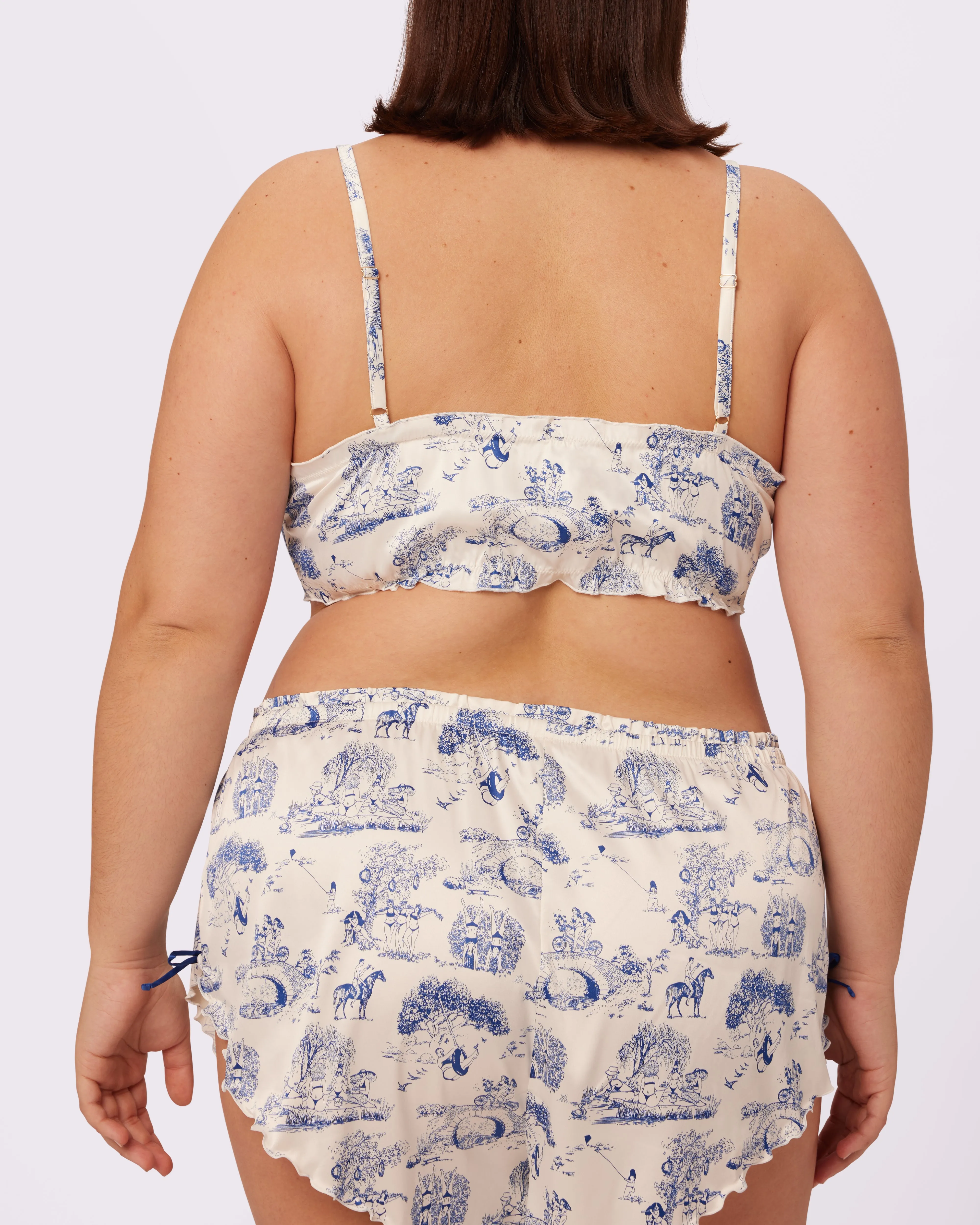 Luxe Button-Up Crop | Luxe Satin | Archive (Toile Cloud) sold by Parade product image thumbnail 2