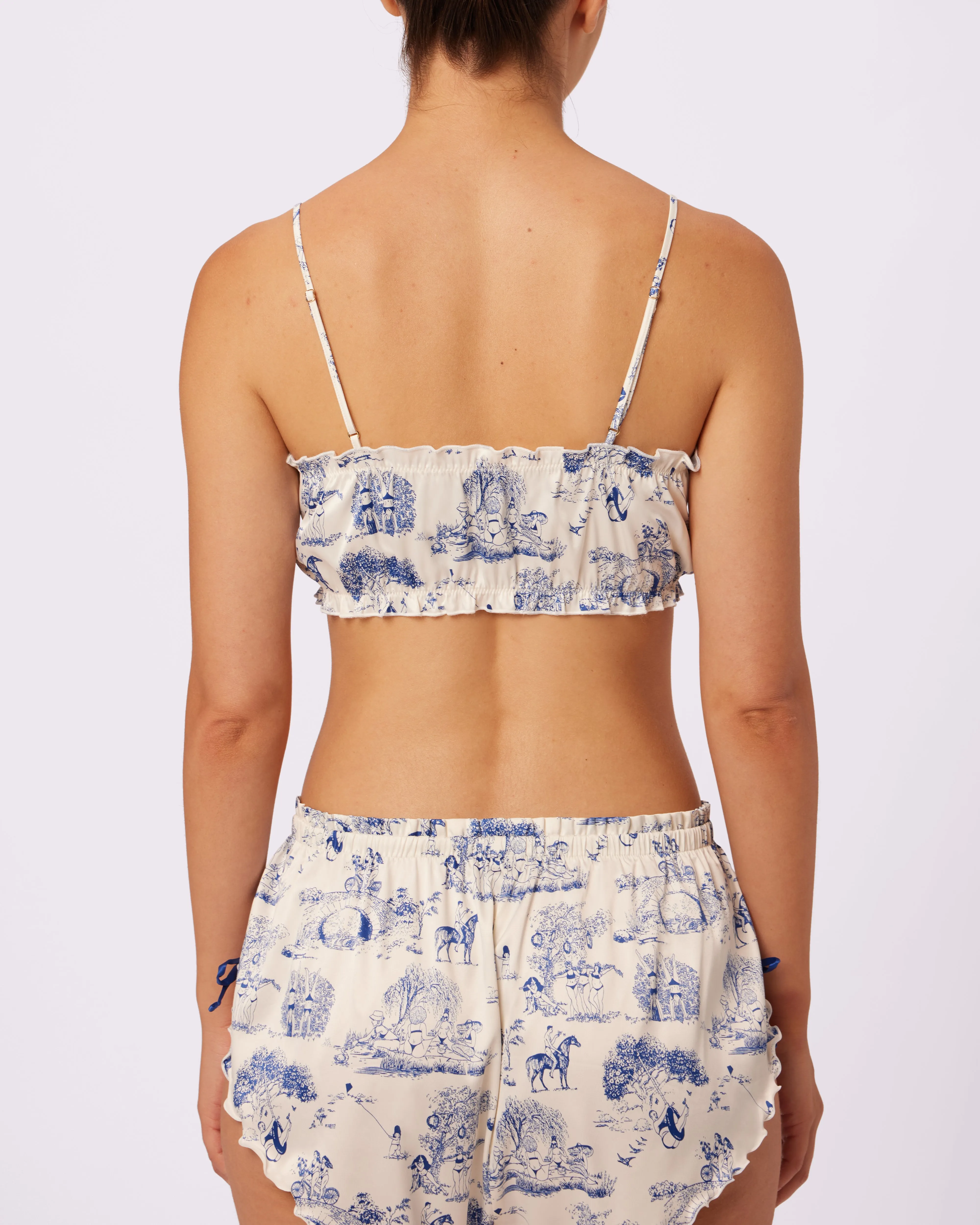 Luxe Button-Up Crop | Luxe Satin | Archive (Toile Cloud) sold by Parade product image thumbnail 4