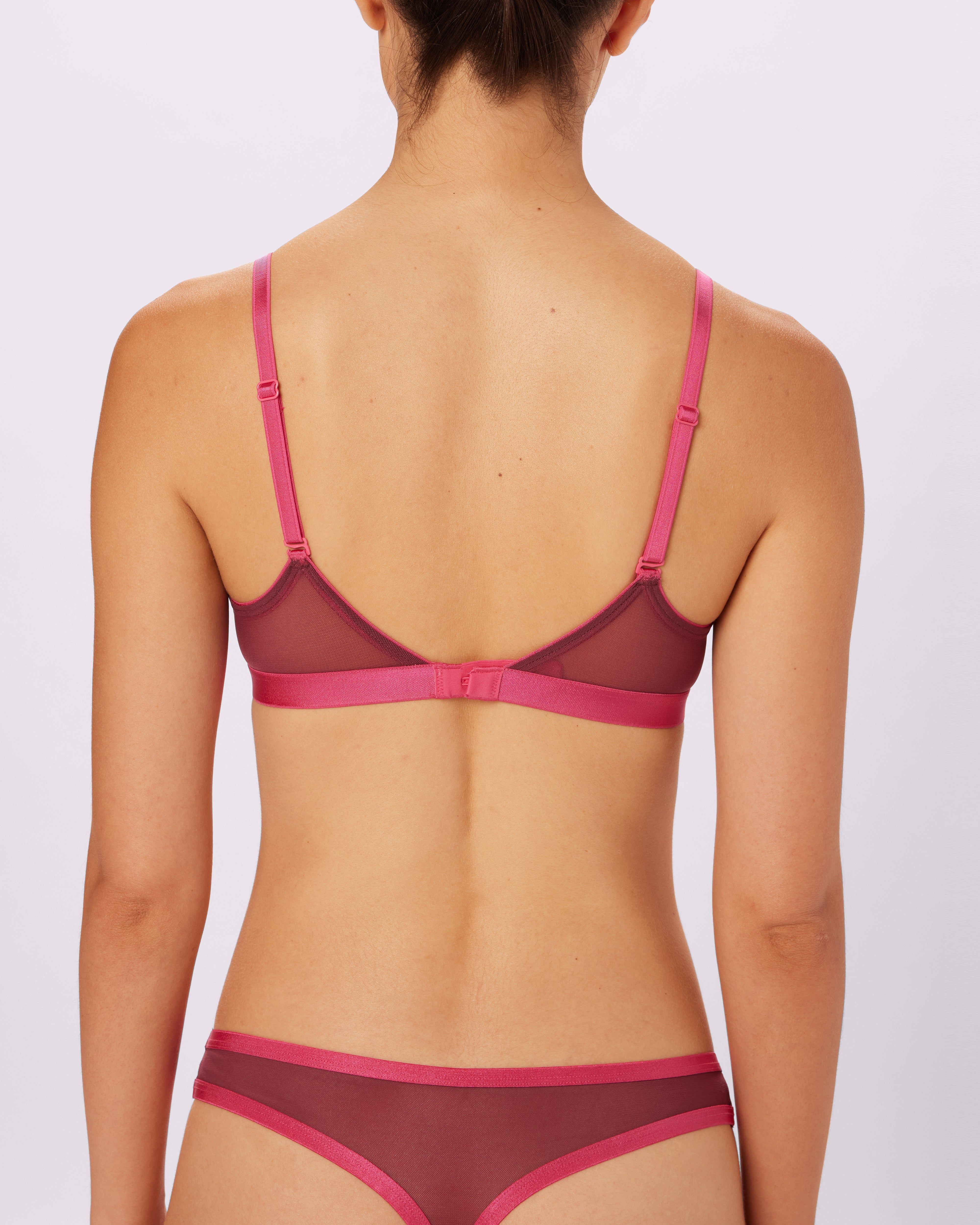 Triangle Bralette | Silky Mesh (Blackberry Pop) sold by Parade product image thumbnail 3