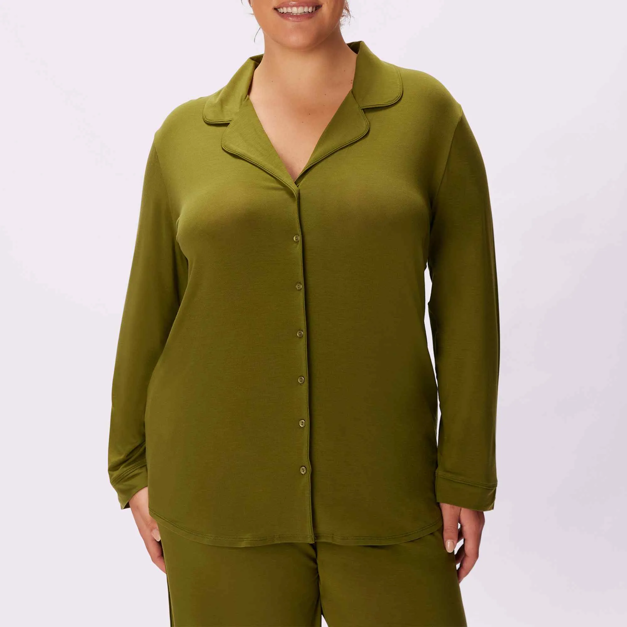 Cloud Longsleeve Button Up | SuperSoft | Archive (Vine) sold by Parade