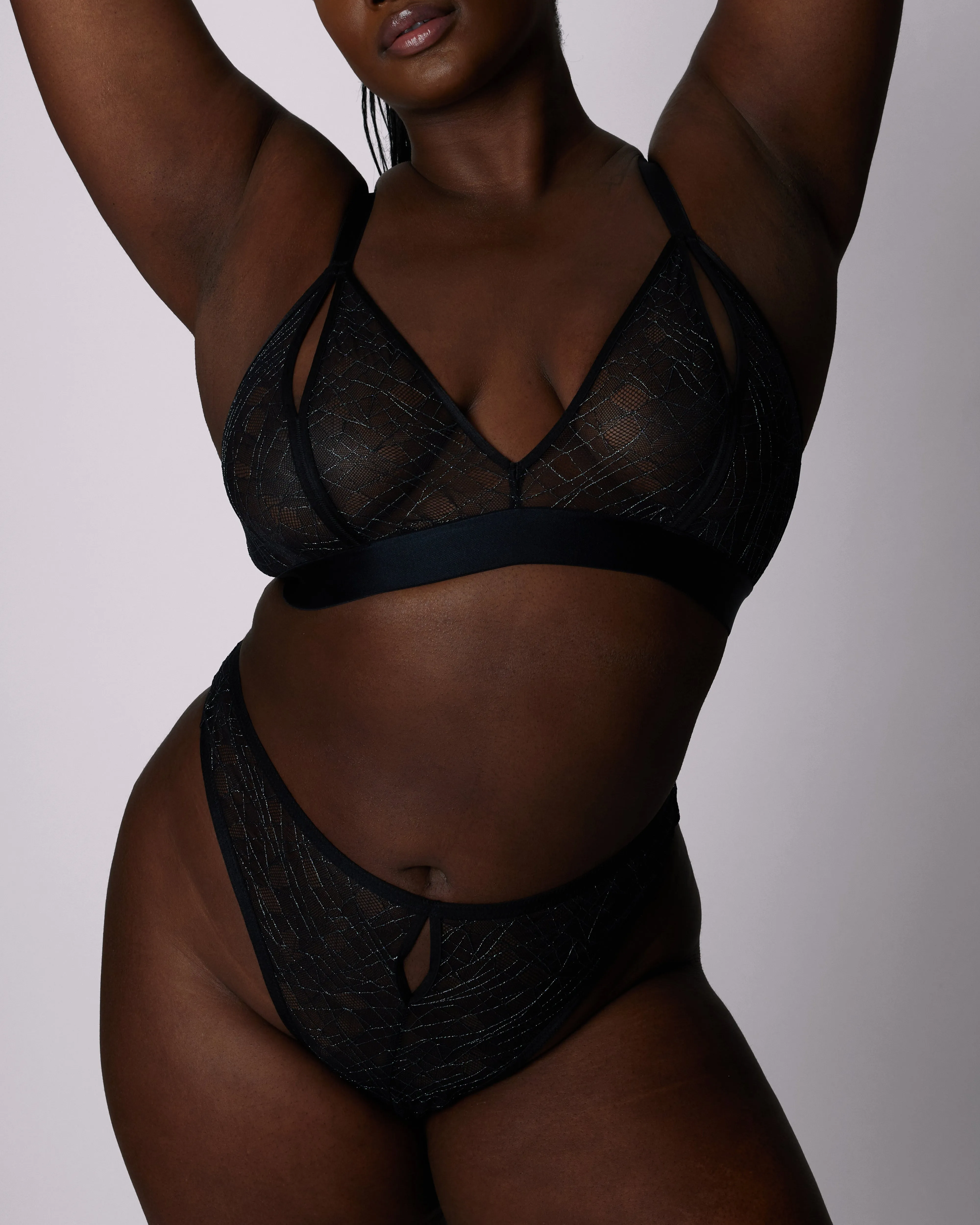 Spider Lace Triangle Bralette | Silky Lace | Archive (Eightball) sold by Parade product image thumbnail 2