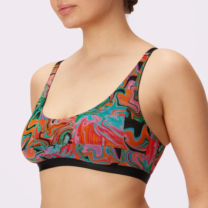 Luxe Mesh Scoop Bralette | Silky Mesh | Archive (Lava Lamp) sold by Parade