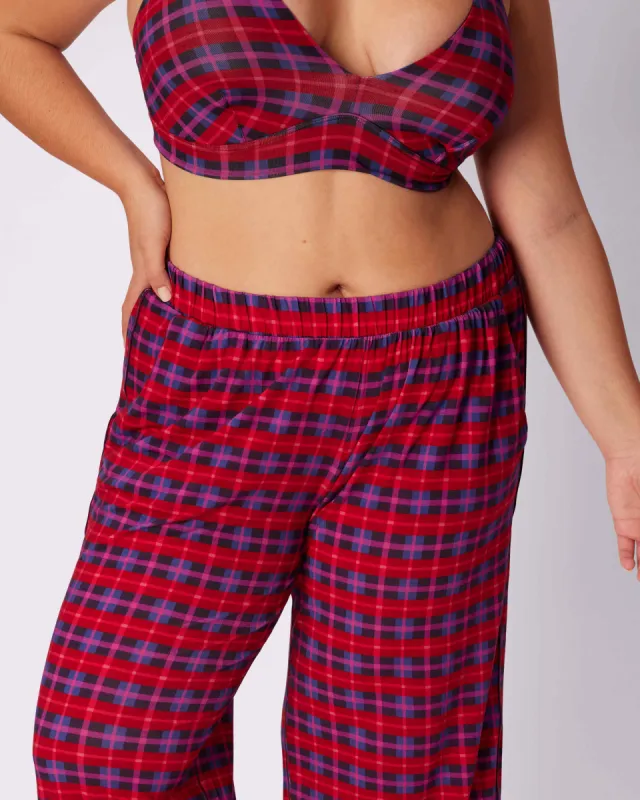 Cloud Sleep Pocket Pant | SuperSoft (Crushed Berry Plaid) sold by Parade