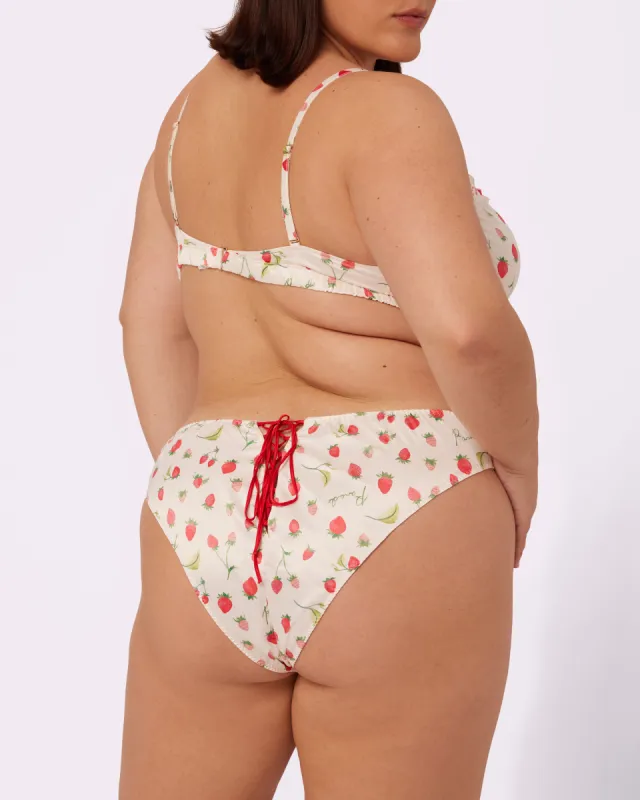 Satin Lace-up Cheeky | Glow Satin | Archive (Shortcake) sold by Parade