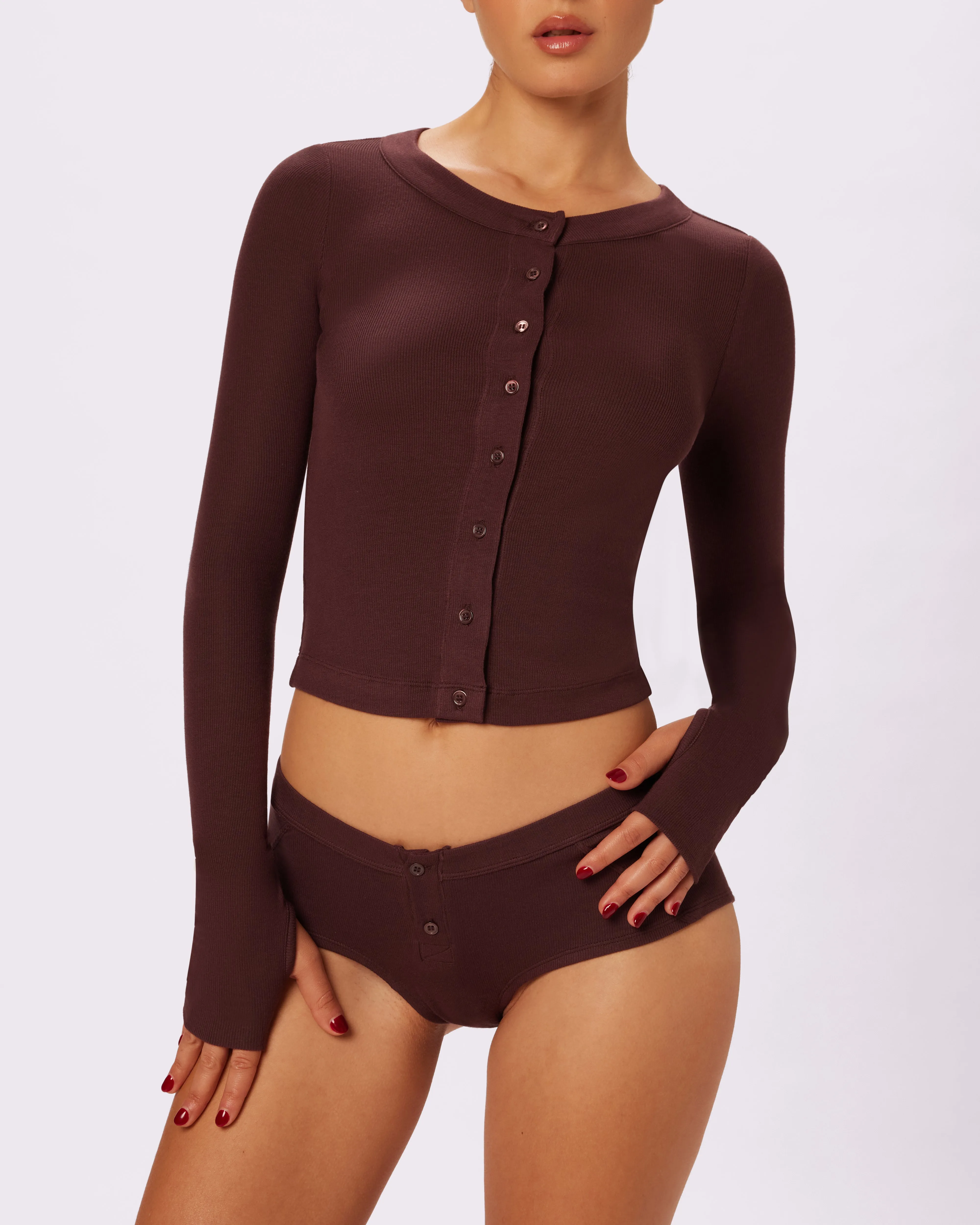 Lush Crop Cardi | Lush Rib (Pony) sold by Parade product image thumbnail 3