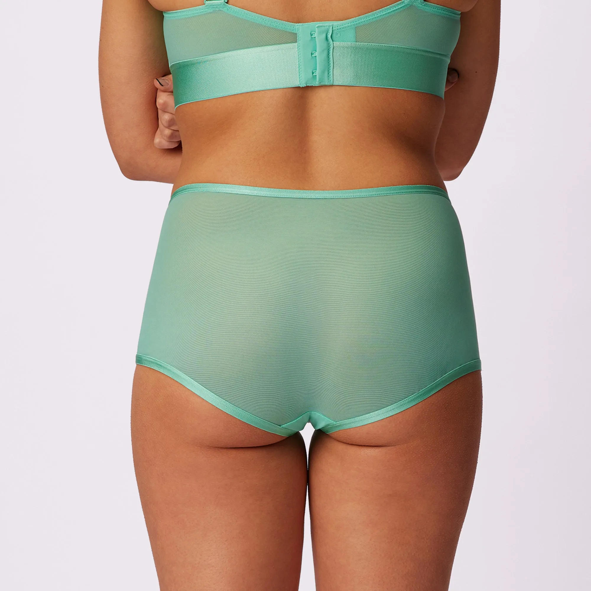 High Rise Boyshort | Silky Mesh | Archive (Buttermint) sold by Parade product image thumbnail 2