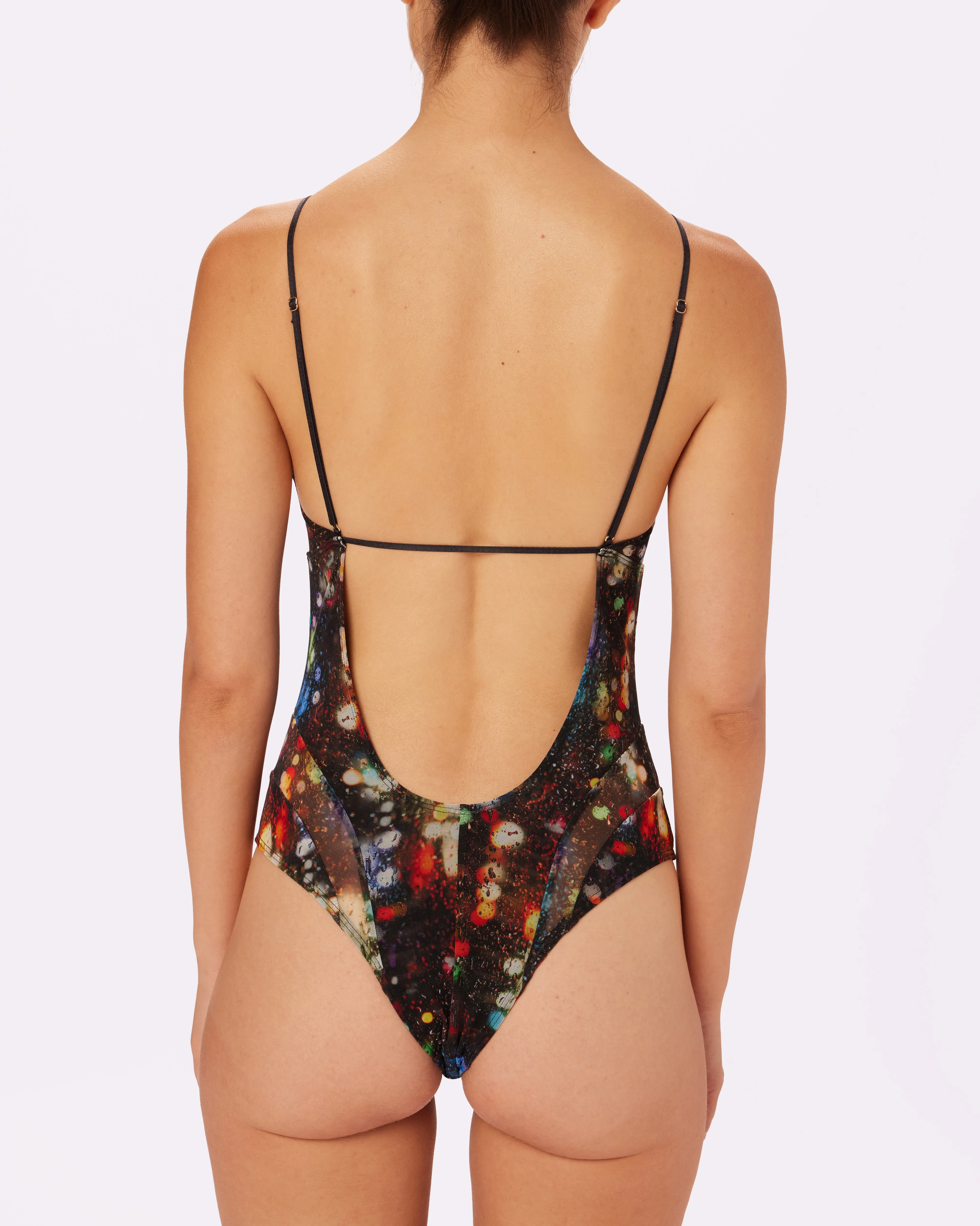 Sheer Contour Cutout Bodysuit | Silky Mesh | Archive (Cruise Control) sold by Parade product image thumbnail 3