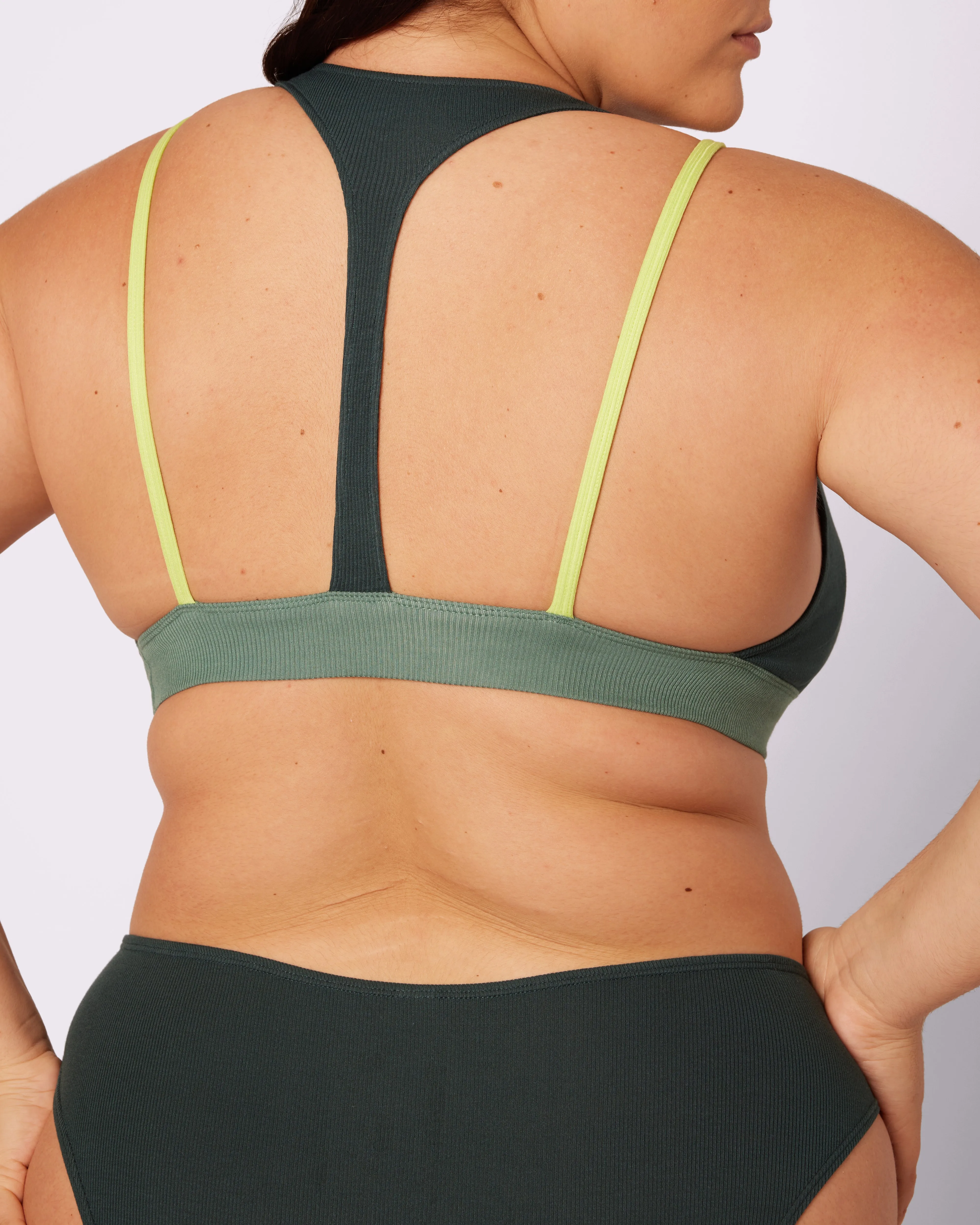 Peekaboo Scoop Layered Bralette | Lush Rib | Archive (Moonshine) sold by Parade product image thumbnail 4