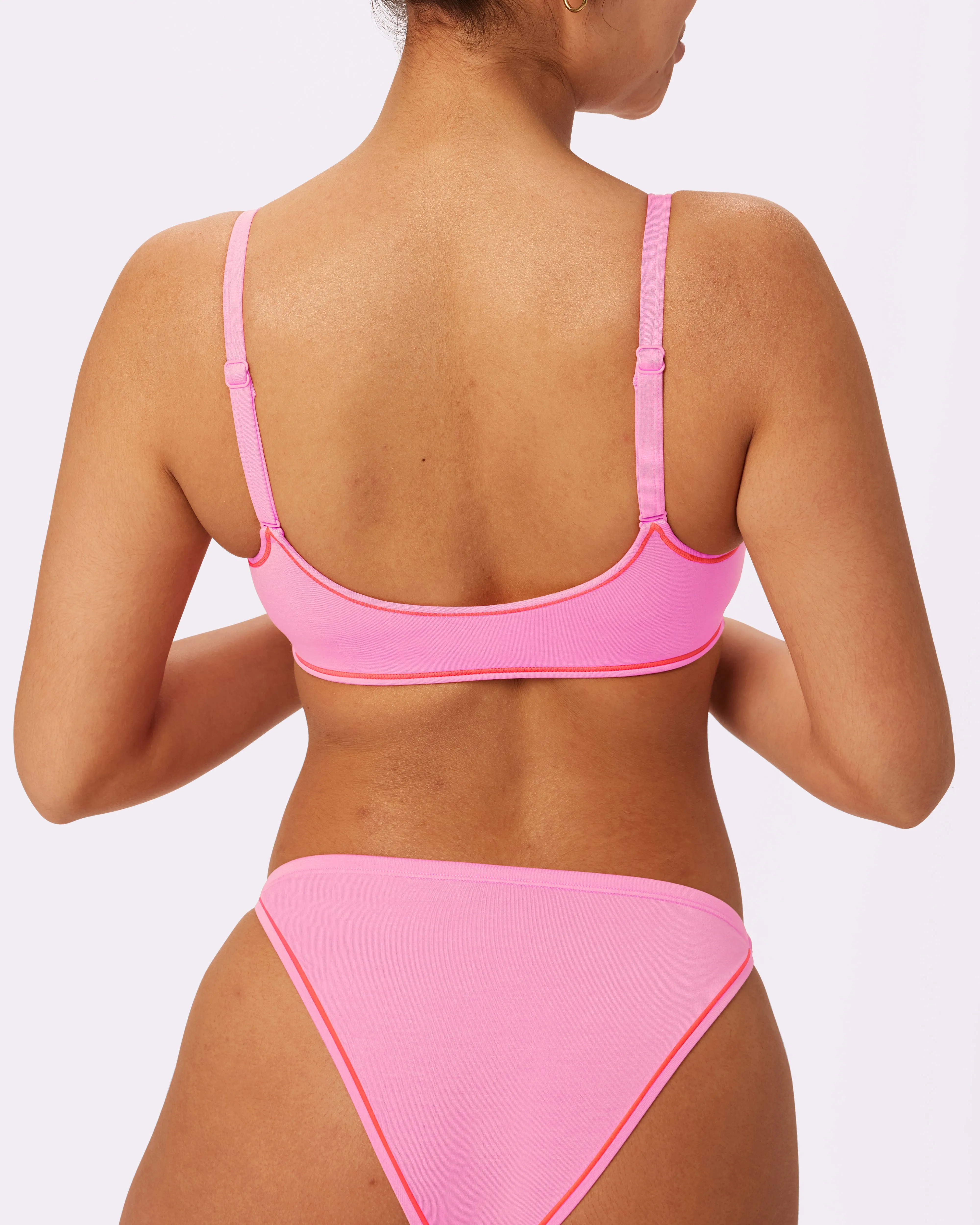 Vintage Soft Scoop Bralette | New:Cotton | Archive (Bubble Gum Pop) sold by Parade product image thumbnail 3