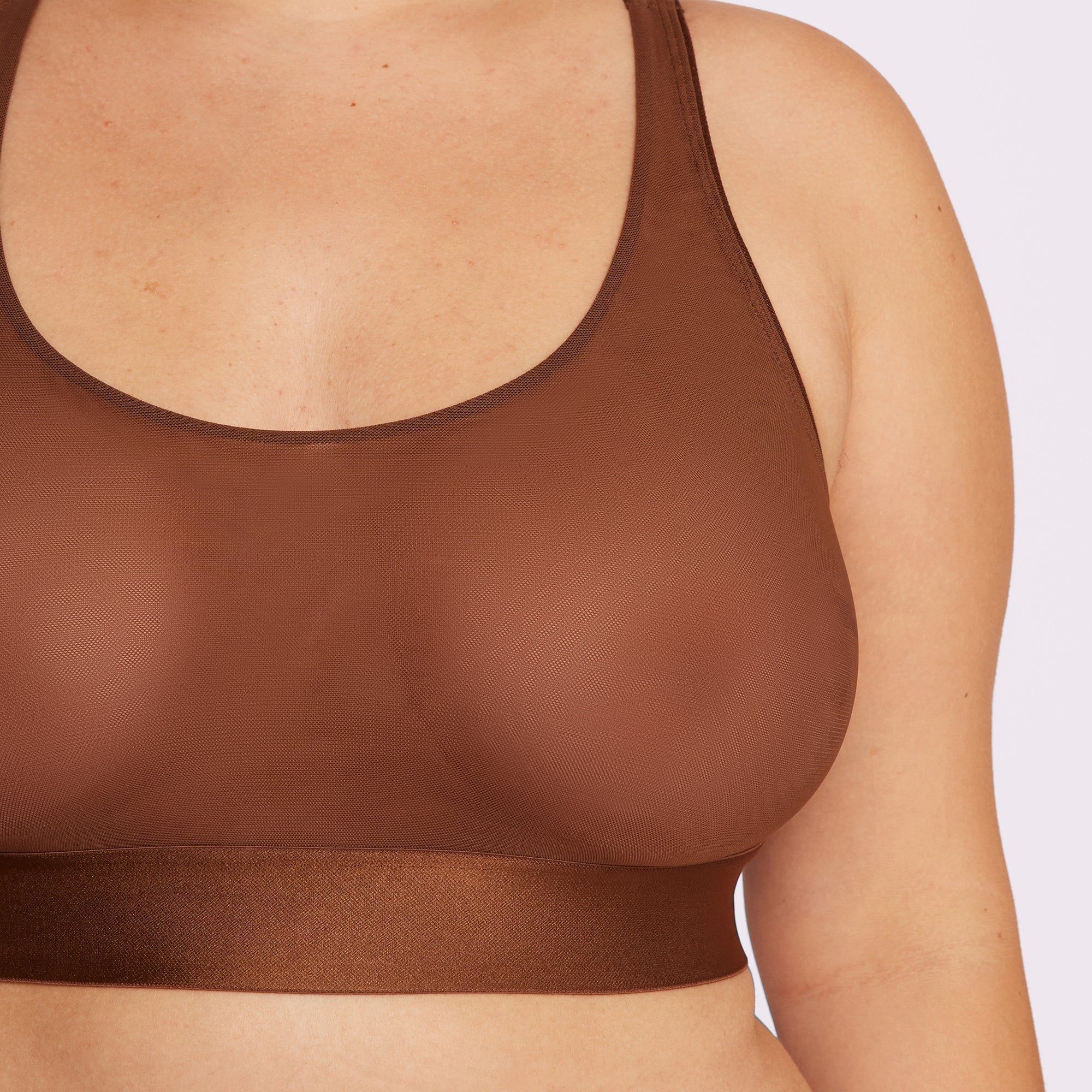 Racerback Scoop Bralette | Silky Mesh | Archive (Fudge) sold by Parade product image thumbnail 5