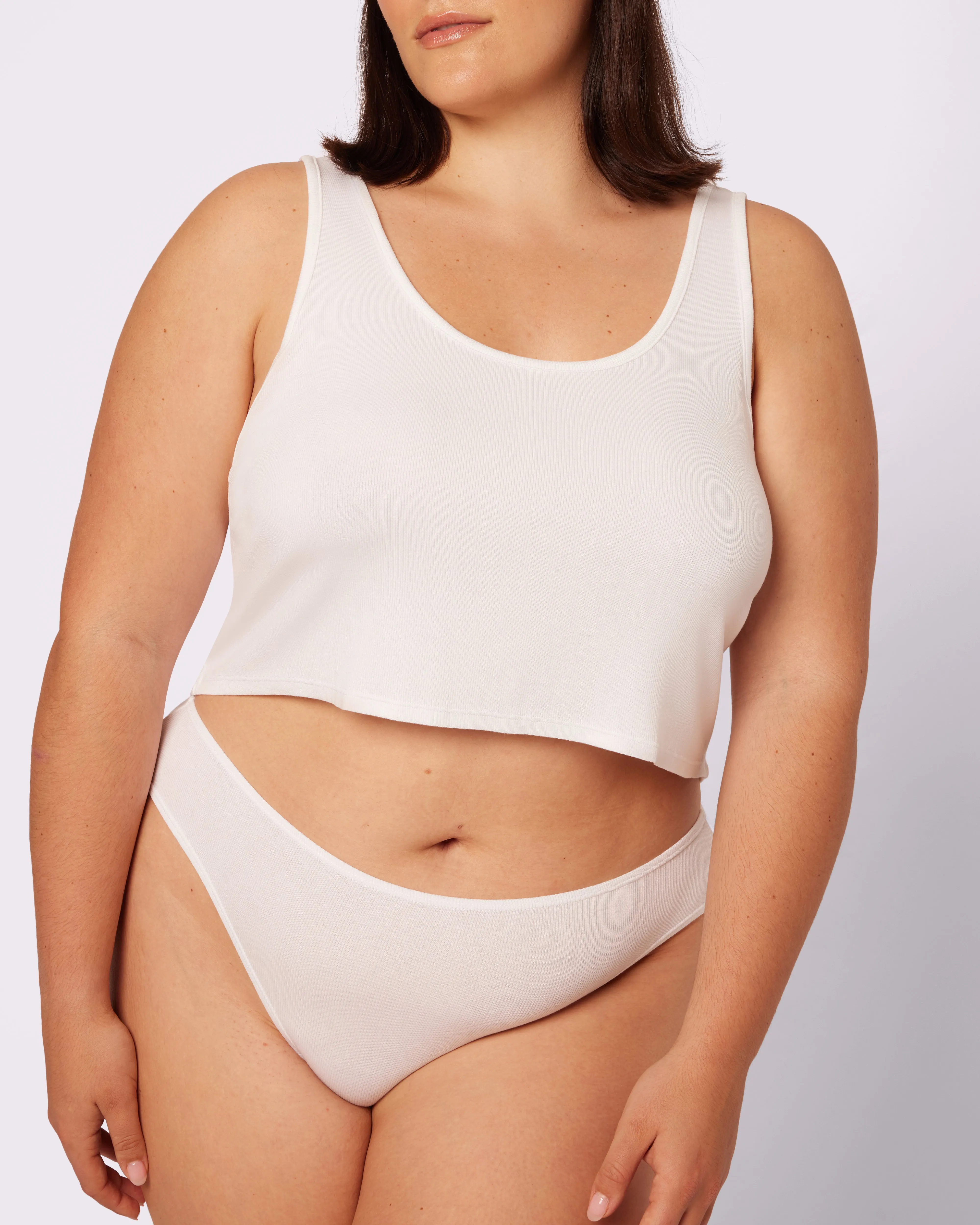 Perfect Rib Easy Crop Tank | Lush Rib | Archive (Glacier) sold by Parade