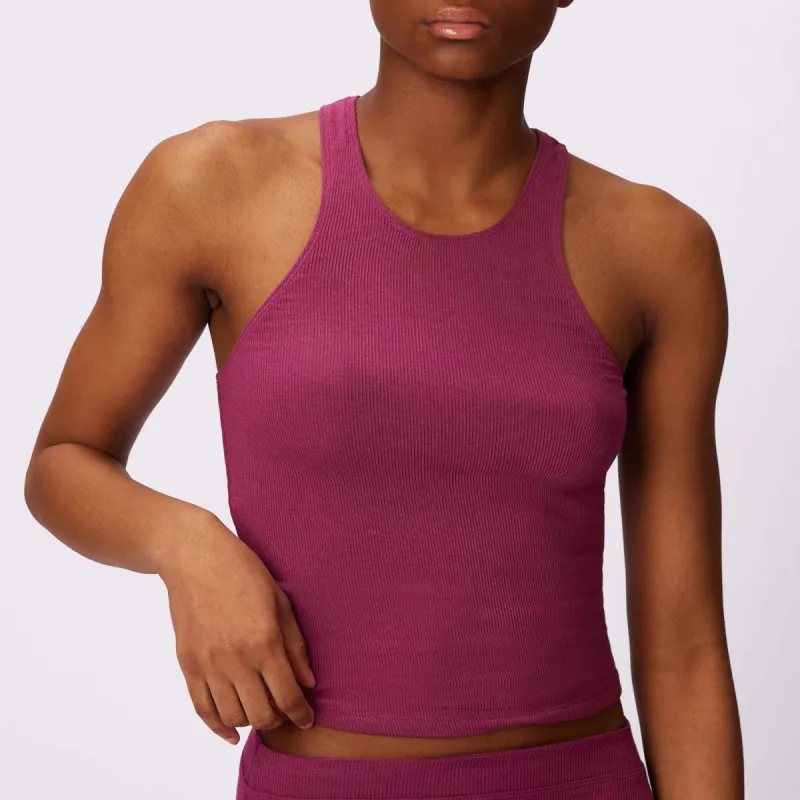 Lush Essential Racer Tank | Lush Rib | Archive (Black Cherry) sold by Parade