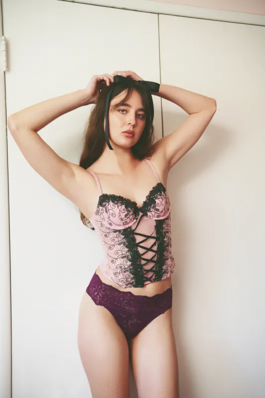 3XL Perfect Lace High Rise Thong | Soft Lace | Archive (Violette) sold by Parade
