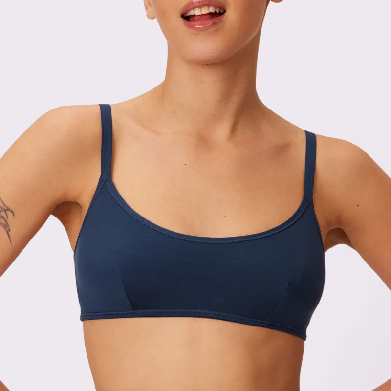 Vintage Soft Scoop Bralette | New:Cotton | Archive (Midnight) sold by Parade