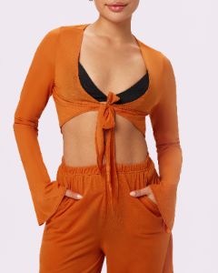 Breeze Tie Top | Silky Mesh | Archive (Golden Hour) sold by Parade