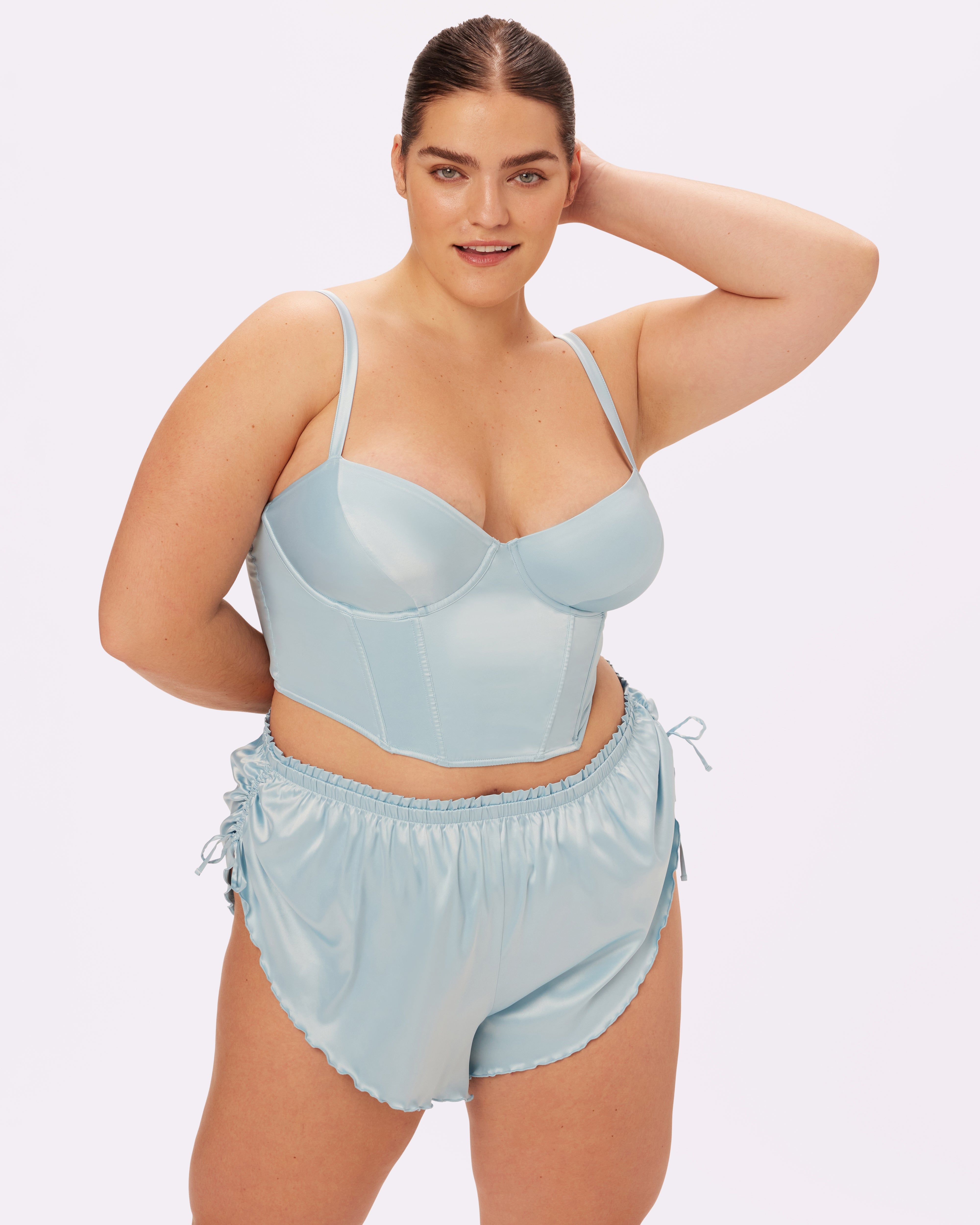 Afterglow Lace-up Corset | Glow Satin | Archive (Ethereal) sold by Parade