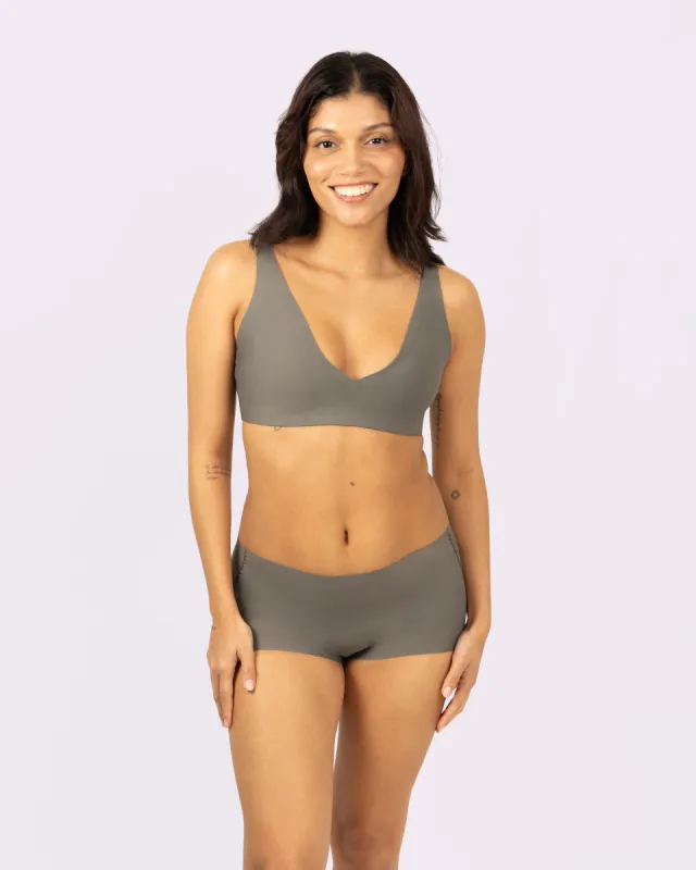Support Lift Plunge Bralette | Seamless Universal | Archive (Smokescreen) sold by Parade