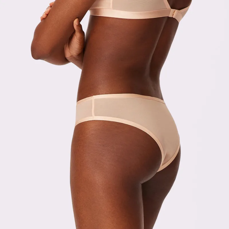 XS High Rise Cheeky | Silky Mesh | Archive (Sand) sold by Parade