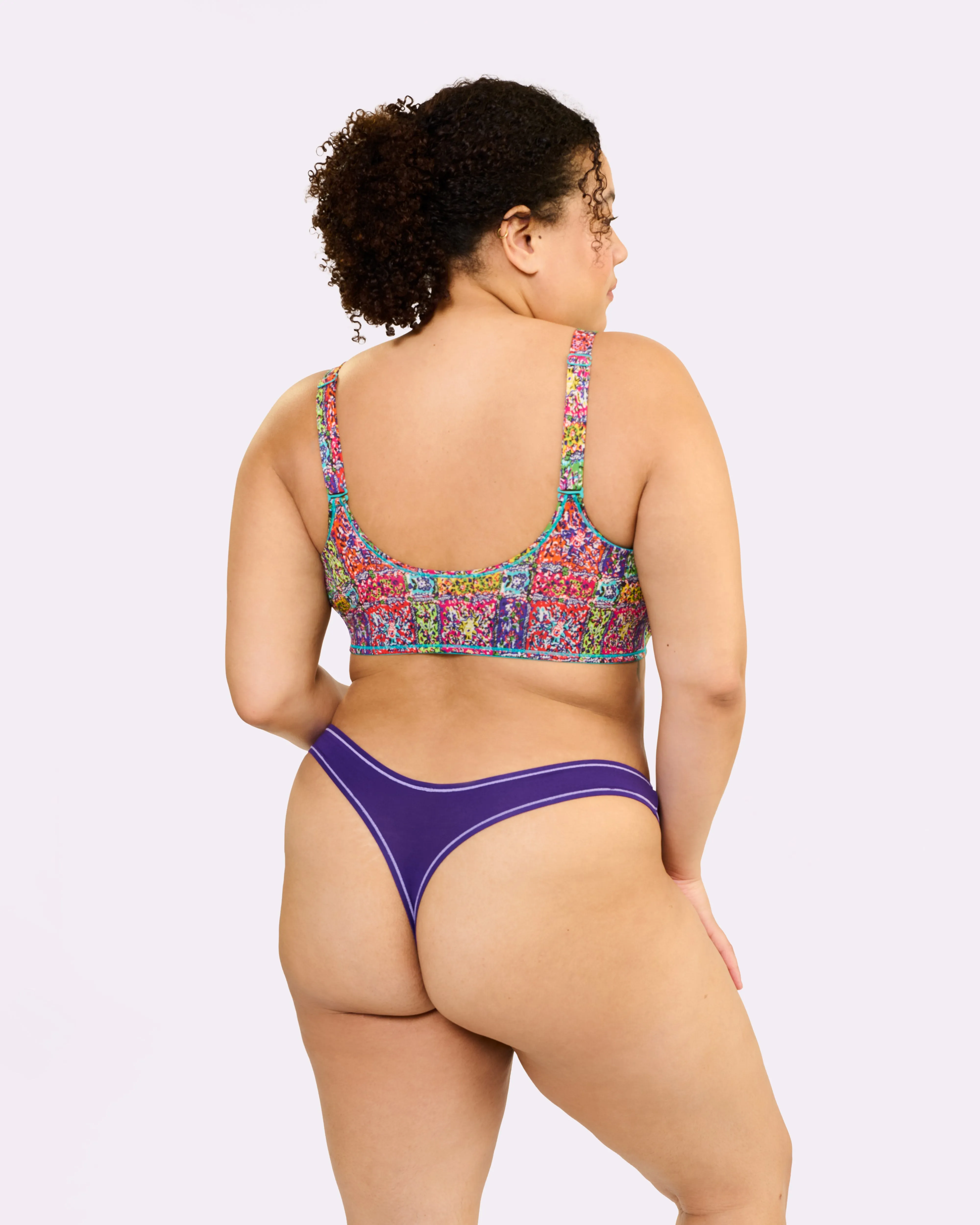 Ultra-Flattering High Rise Thong | New:Cotton (Royal) sold by Parade