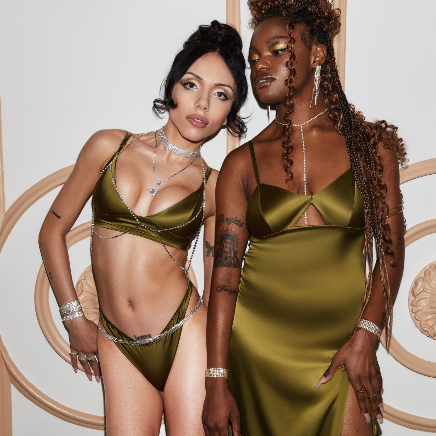 XS Nighttime Glow Dress | Glow Satin | Archive (Dirty Martini) sold by Parade product image thumbnail 4