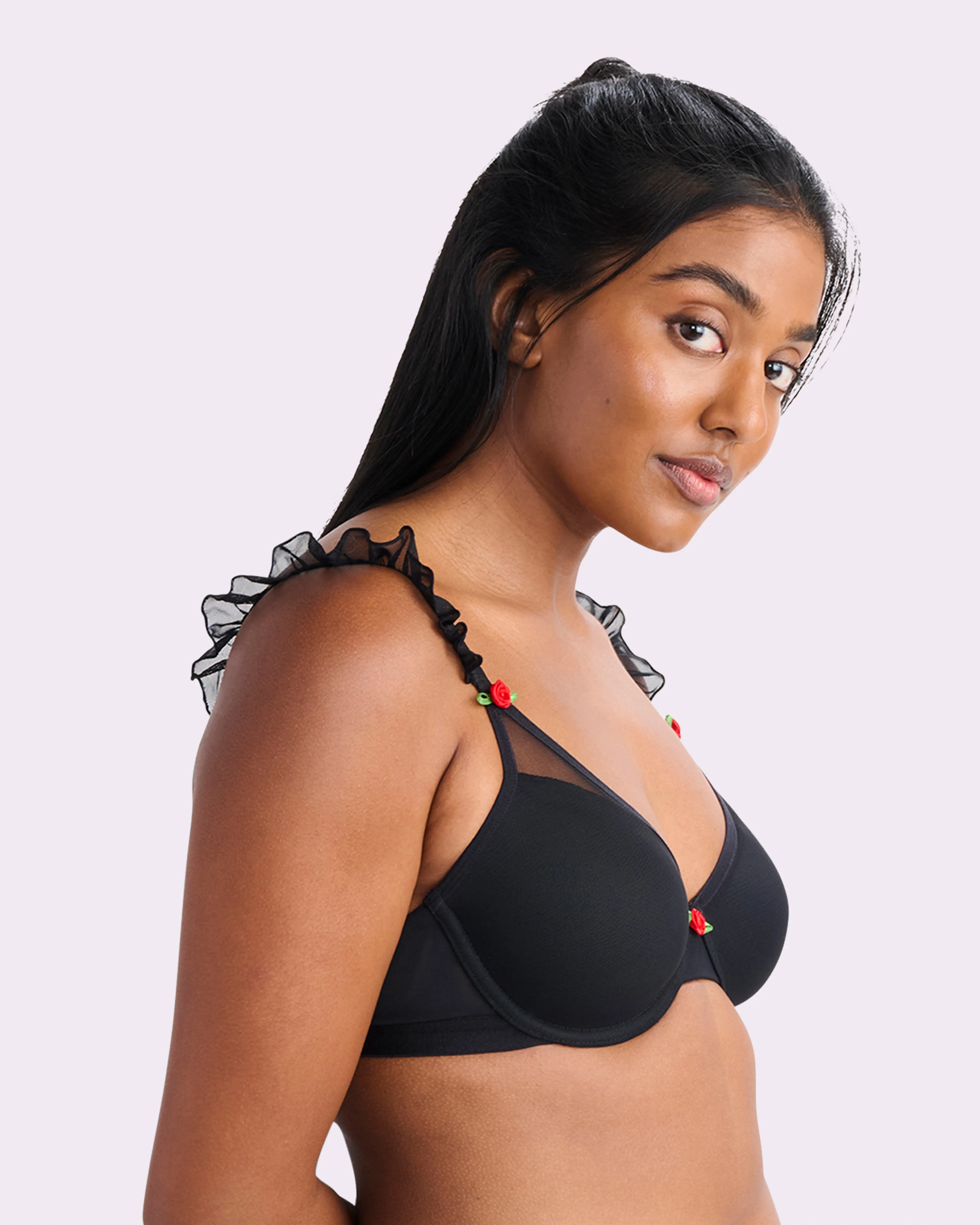 Silky Mesh Flutter Strap T-Shirt Bra | Silky Mesh (Eightball) sold by Parade product image thumbnail 5