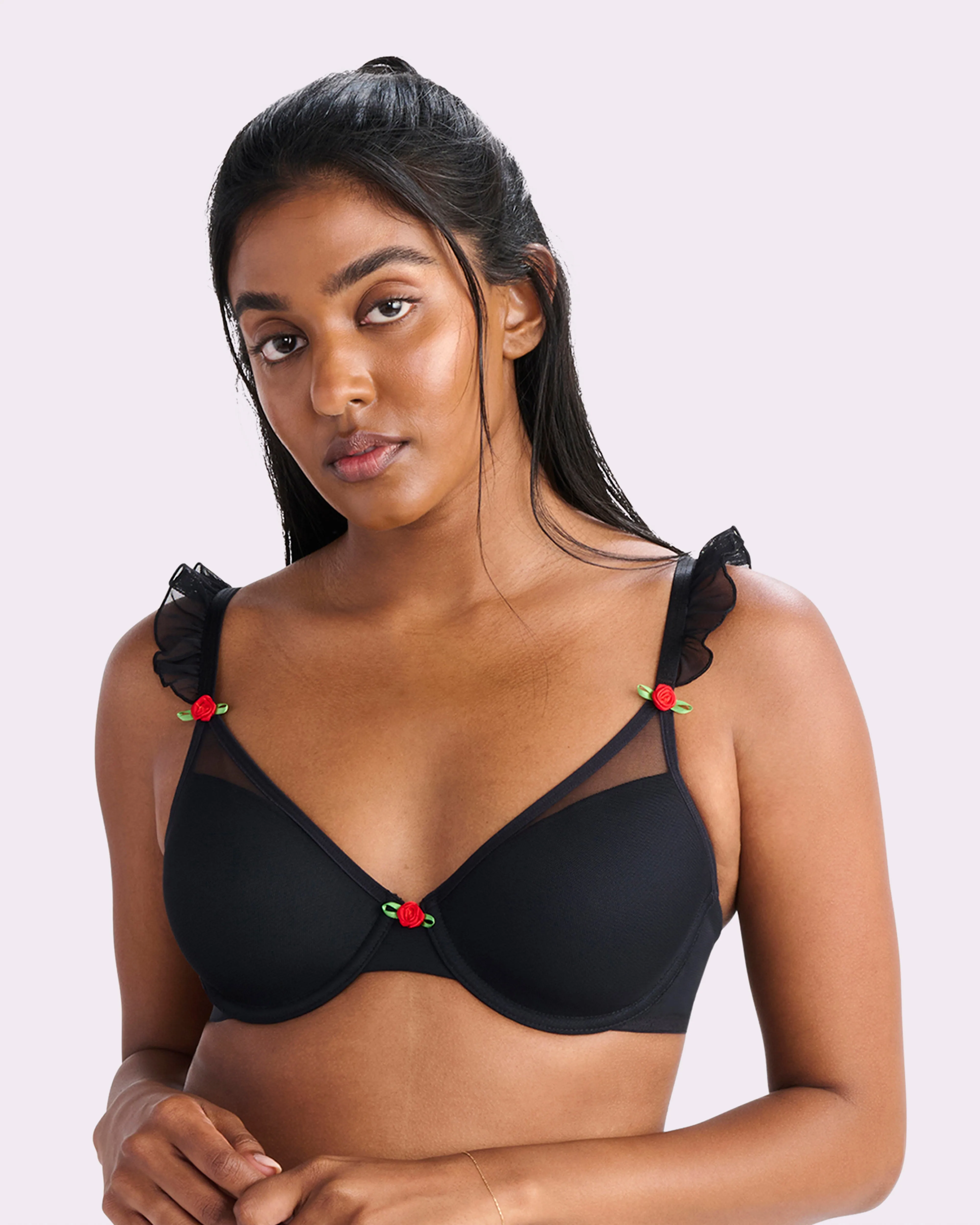 Silky Mesh Flutter Strap T-Shirt Bra | Silky Mesh (Eightball) sold by Parade product image thumbnail 2