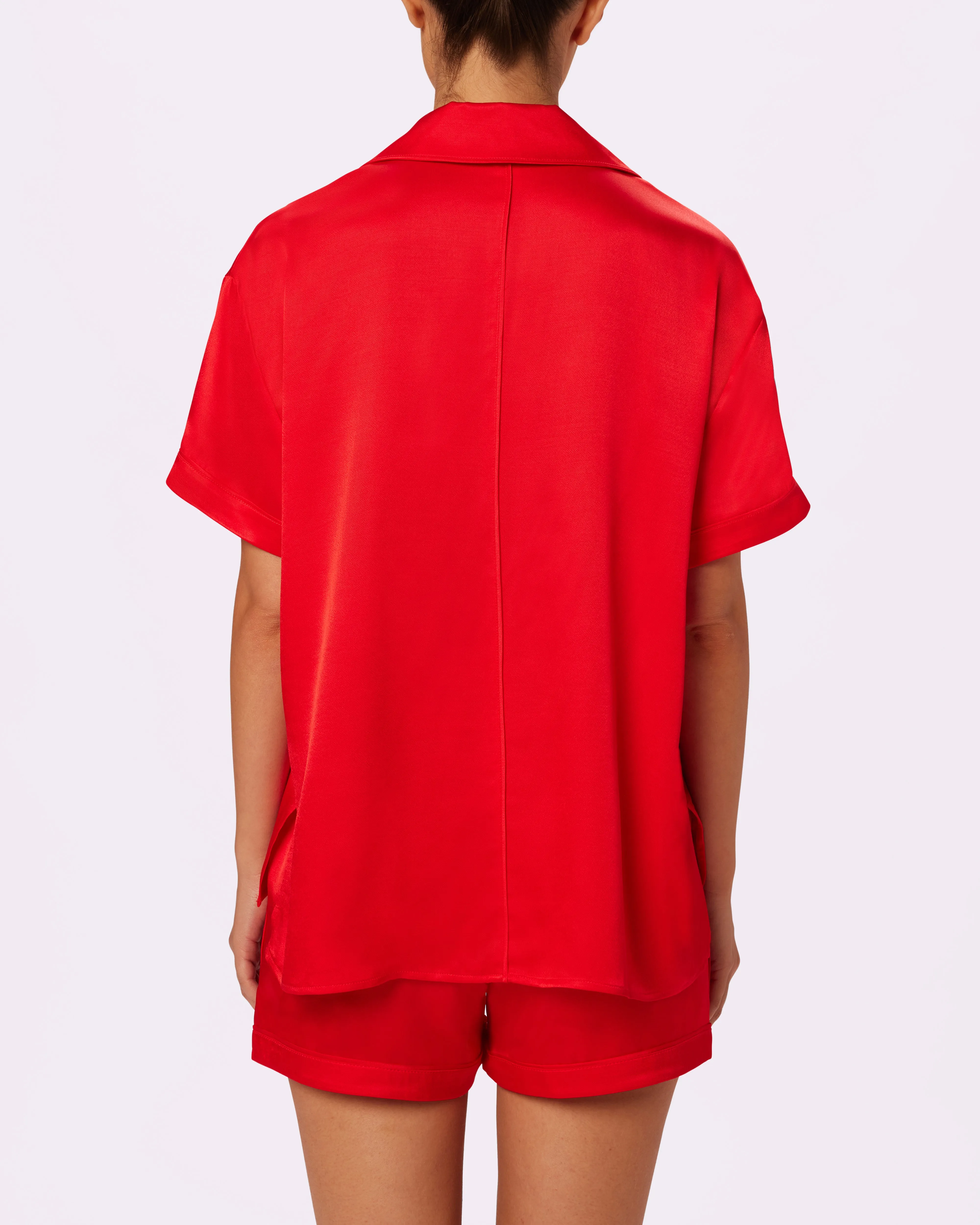 Luxe Dreams Short Sleeve Button Up | Plush Satin | Archive (Balloon) sold by Parade product image thumbnail 3