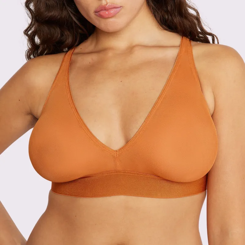 XL Plunge Bralette | Silky Mesh | Archive (Burnt Sugar) sold by Parade