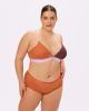 1+ Cross-Back Triangle Bralette | Silky Mesh | Archive (Waffle Cone) sold by Parade