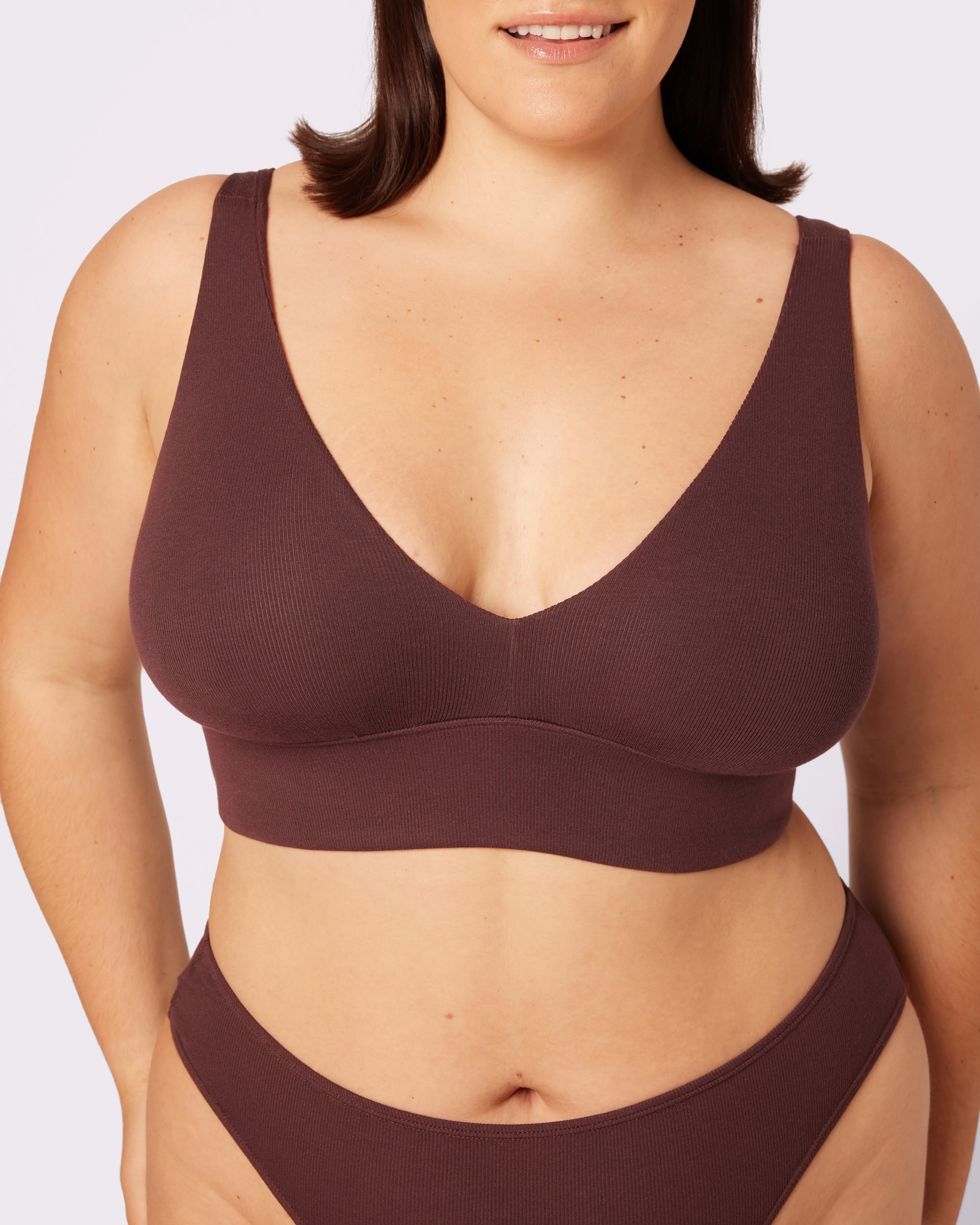 Lush Sculpt Plunge Longline Bralette | Lush Rib (Pony) sold by Parade product image thumbnail 2