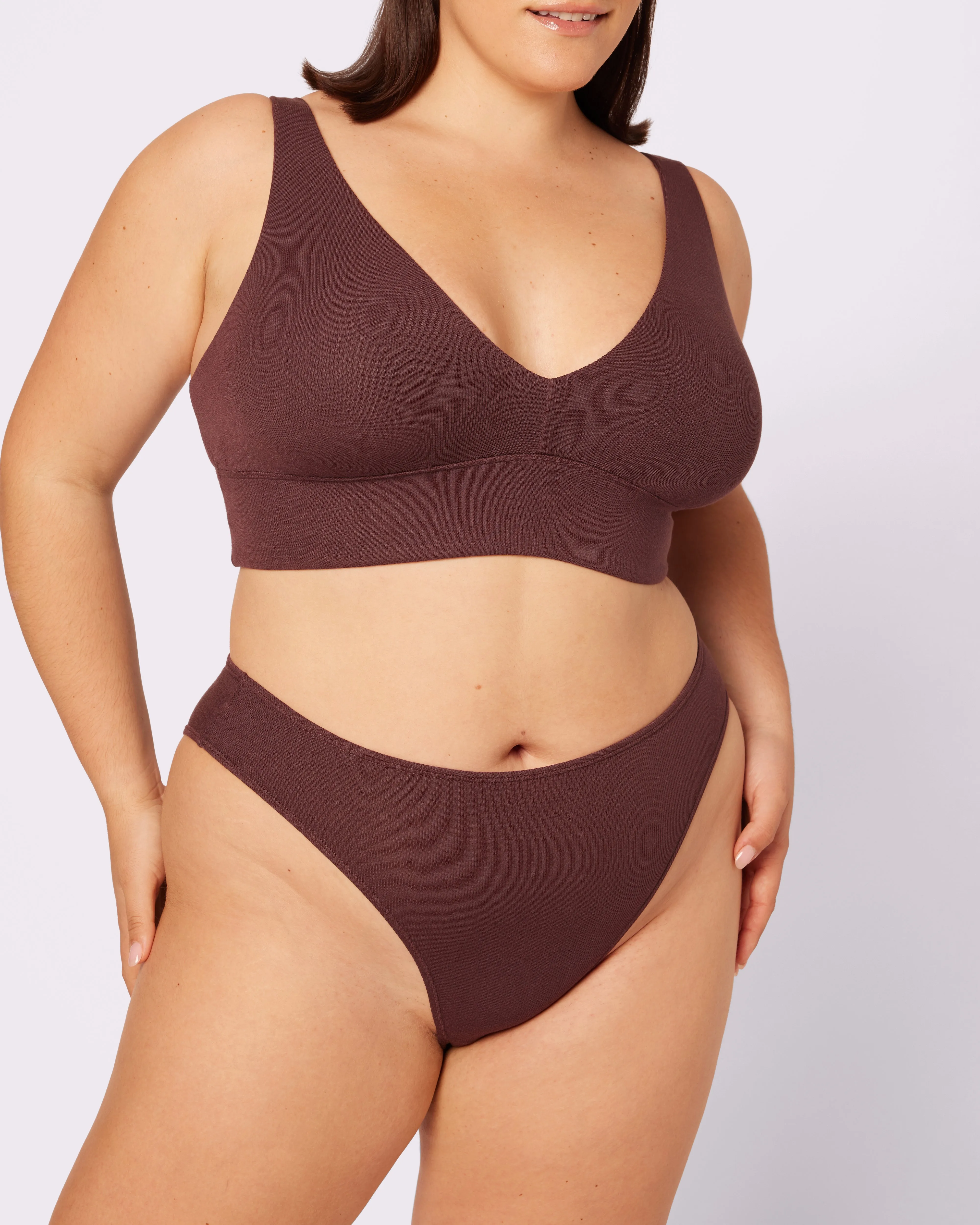 Lush Sculpt Plunge Longline Bralette | Lush Rib (Pony) sold by Parade product image thumbnail 5