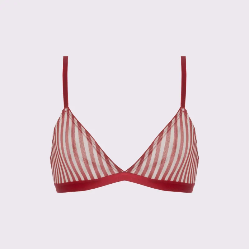 Triangle Bralette | Silky Mesh | Archive (Red Velvet Tightrope) sold by Parade