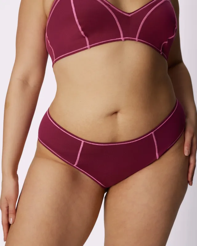 Vintage High Rise Brief | New:Cotton (Lambrusco Pop) sold by Parade