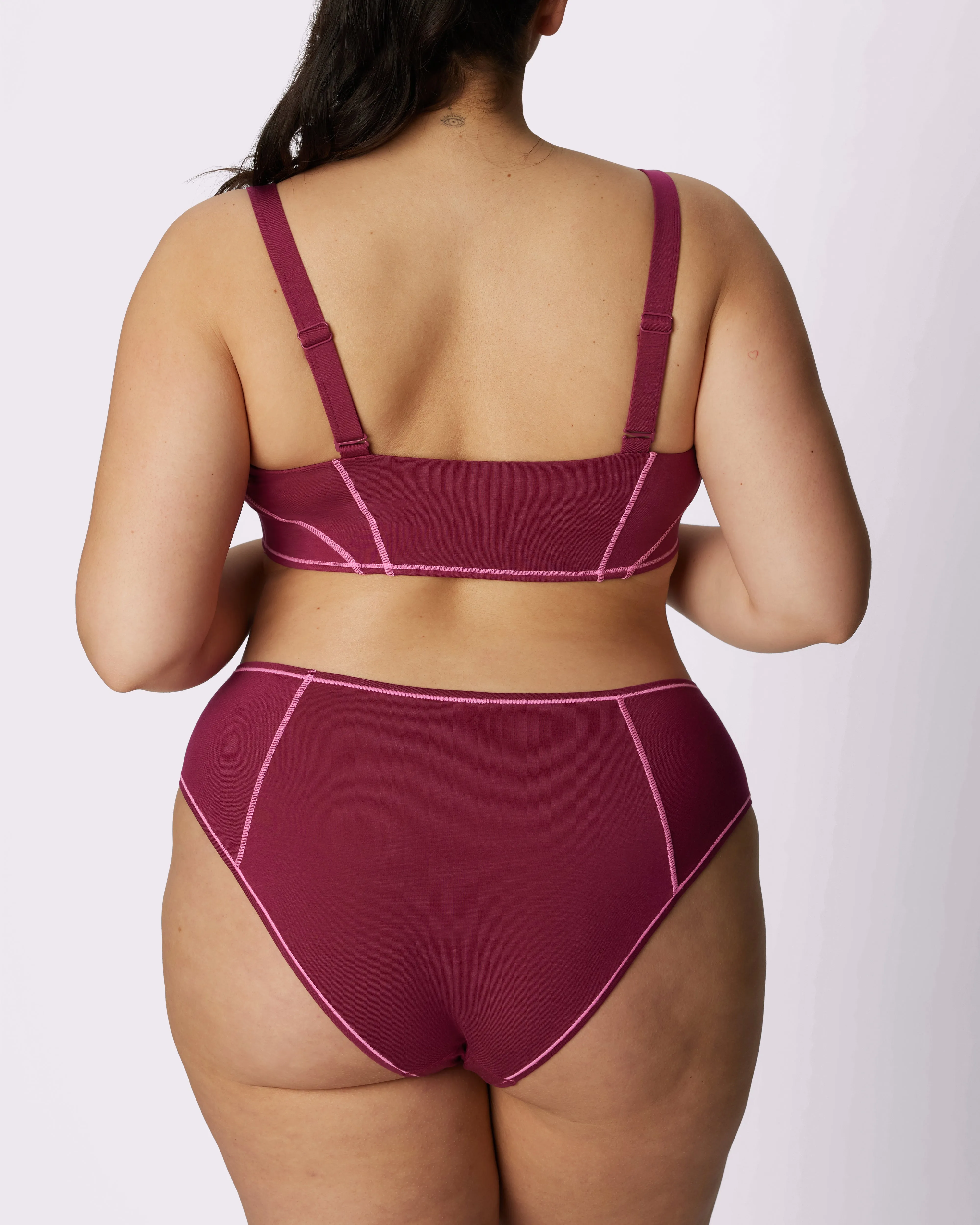 Vintage High Rise Brief | New:Cotton (Lambrusco Pop) sold by Parade product image thumbnail 2